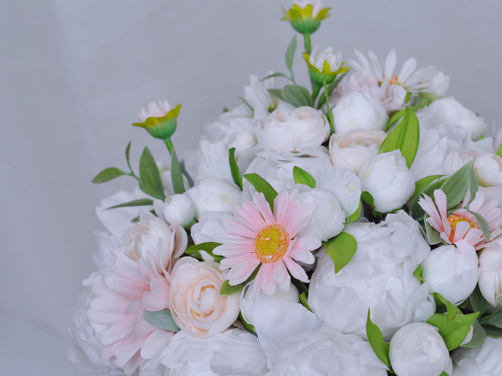 Sweet Pink Peony Bridal Bouquet, Double Peony Bud Bouquet, White Lotus Bouquet, Sarah Bernhardt Peony Bouquet, Peony Bouquet Gift For Her