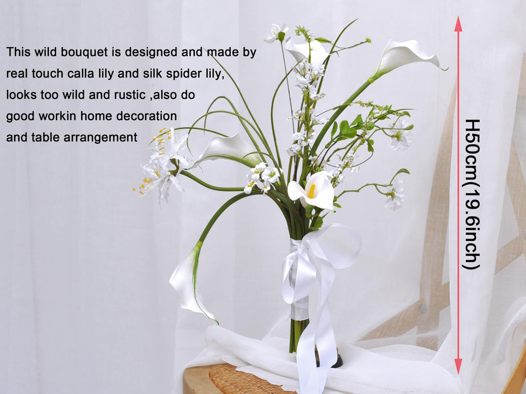 Calla Lily Flower Bouquet, EVA Pincushion Bridal Bouquet, Bridesmaid Bouquet Gift, Simple Table Centerpiece, Flower For Vase Home Decor Gift