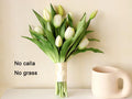 Elegant Rubber Tulip Flower Bouquet, Calla Lily Bridesmaid Bouquet, Rustic Tulip Wedding Bouquet, Tulip Floral Arrangements, Home Decor