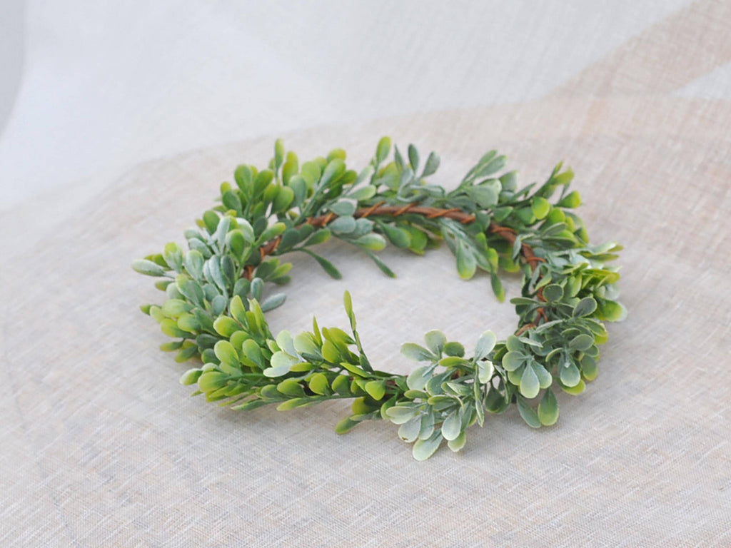 Christmas Boxwood Candle Ring, Boxwood Candle Holder, Christmas Gift, Boxwood Candle Holder Gift For Christmas Home Decor