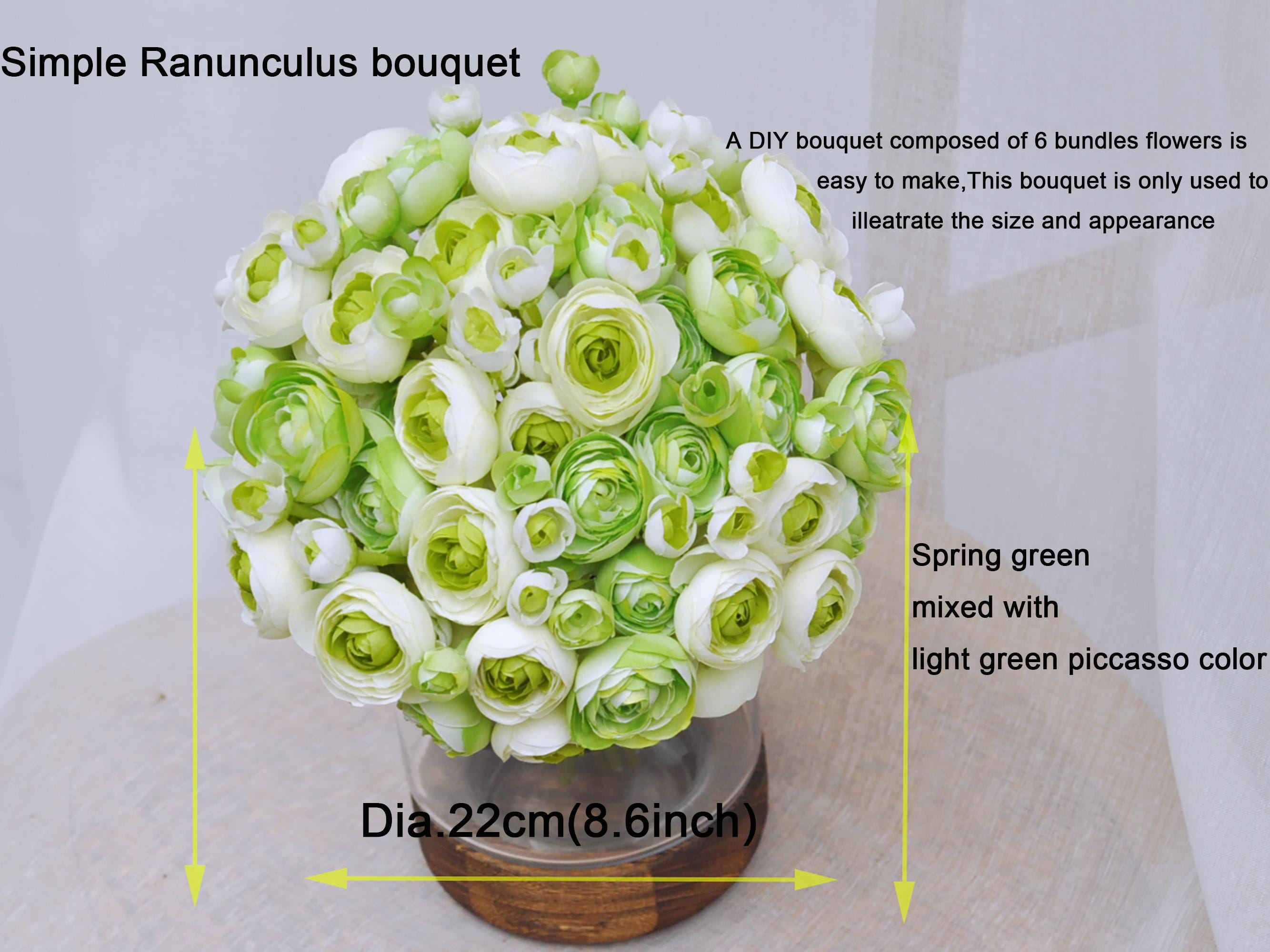Dusty Rose Rose Stems – Faux Flower Bundle Perfect For DIY Wedding Bouquet, Wreath, Silk Ranunculus Centerpiece, Crafts & Arrangements