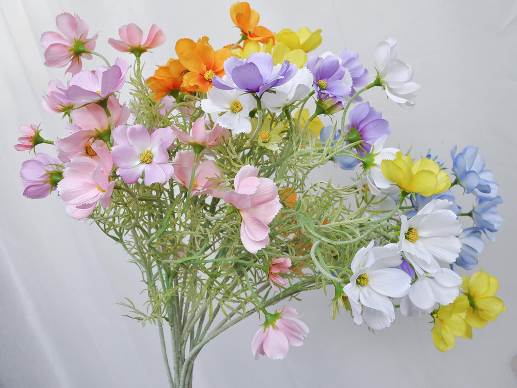 Faux Cosmos Flower/Silk Cosmos Flower/Silk Cosmos Branch/DIY Florals/Center Piece/Home Decor Flowers/Wedding Designing Flowers/Gift For Mom