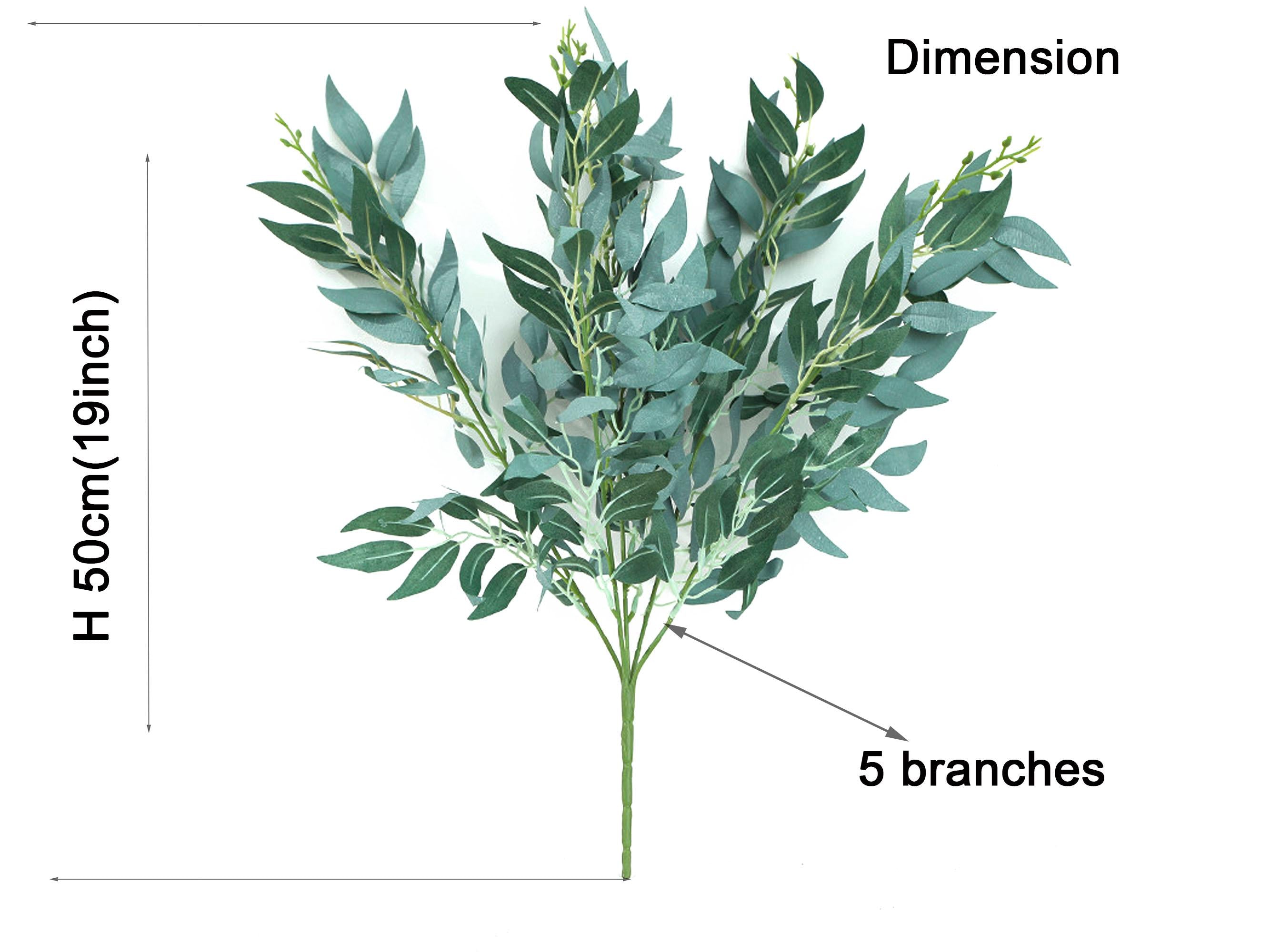 Faux Willow Branch Greenery Silk Willow Foliage for DIY Wreath Vine Wedding Decoration Minimalist Home Decor