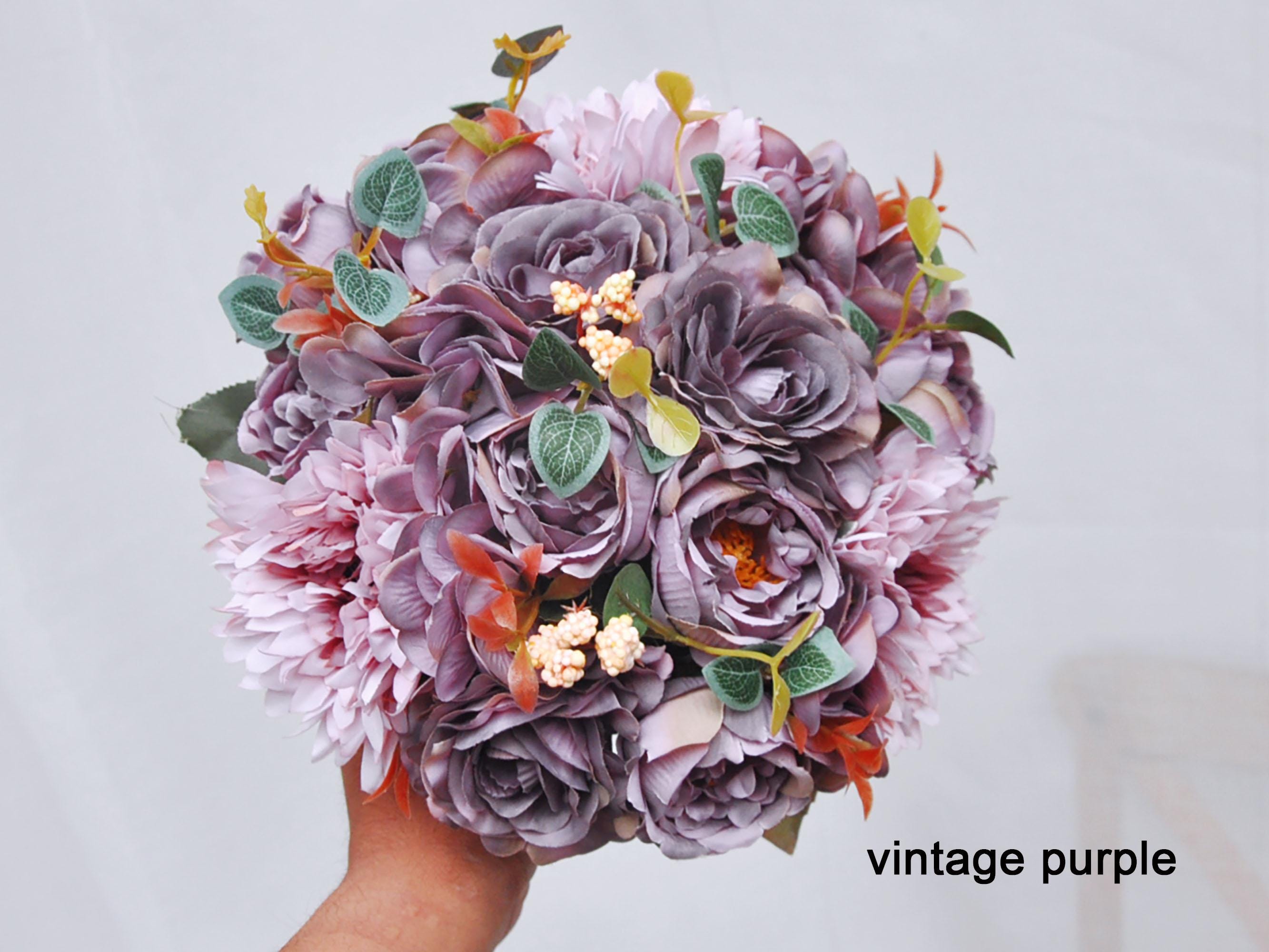 Classic Burgundy Red Bouquet, Perfect Flower Arrangement Gift For Table Centerpieces, Wedding Bouquet Ornaments And Bridesmaid Bouquet Gift