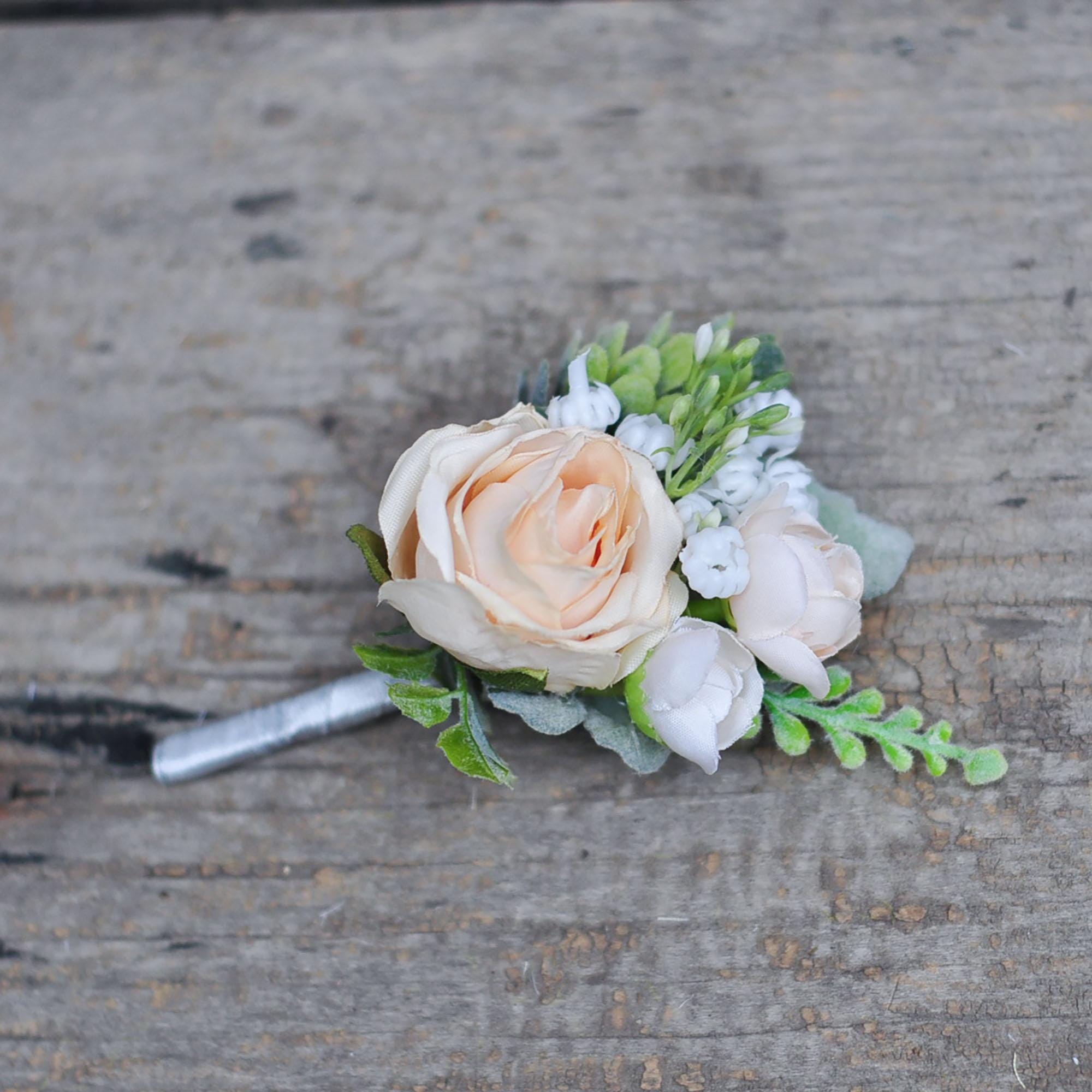 Burnt Champagne Pink Rose Bud Pearl Bracelet Wrist Corsage, Prom Gift for Her, Birthday, Bridal Shower, Anniversary Gift, Bachelorette Party