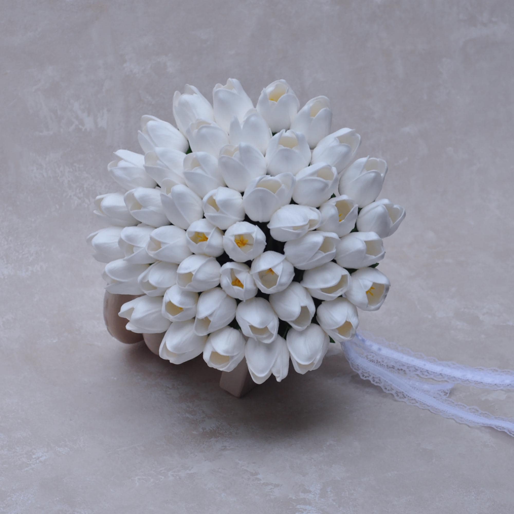 Elegant Cream White Tulip Bridal Bouquet - Perfect For Bridesmaid Bouquet, Rustic Wild Tulip Wedding Bouquet, White Tulip Bridal Accessories
