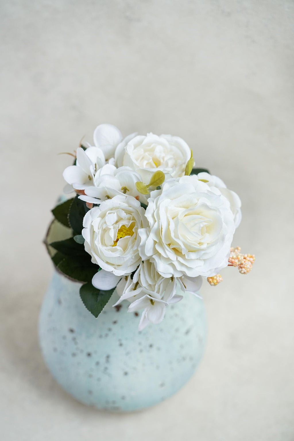 11.8'' Rose & Peony Flower Stem - Home Decor Flower, Fake Flower Bouquet, Silk Faux Plant, DIY Wedding Floral Arrangements, Outdoor Decor