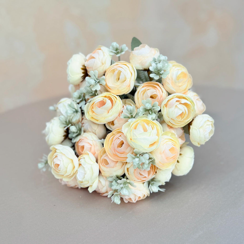DIY Champagne Bridal Bouquet with Elegant Roses - Bridal accessories, Beach Wedding Bridesmaid Bouquet,Personalized Gift Ideas,Home Decor