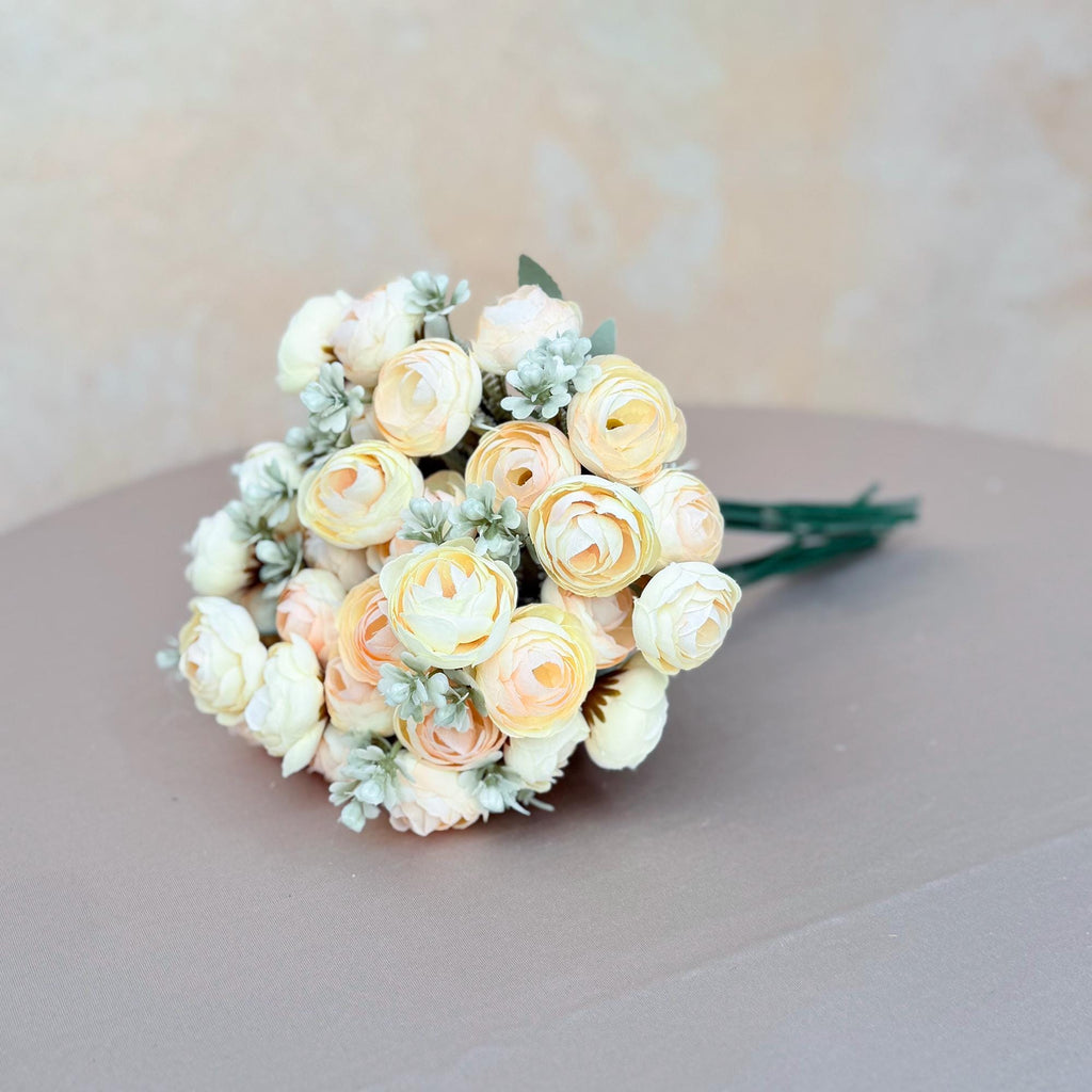 DIY Champagne Bridal Bouquet with Elegant Roses - Bridal accessories, Beach Wedding Bridesmaid Bouquet,Personalized Gift Ideas,Home Decor