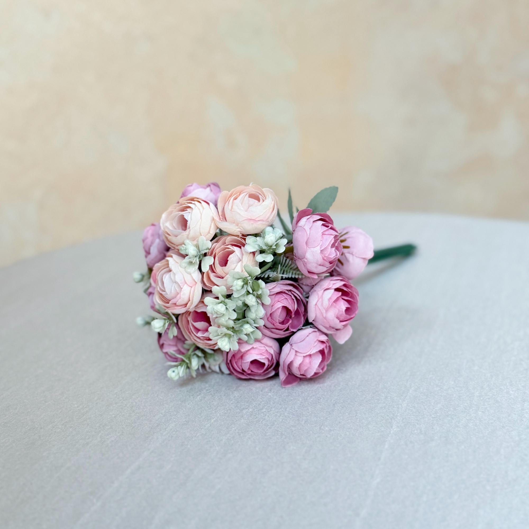 DIY Soft Mauve Bridal Bouquet with Elegant Roses - Bridal accessories, Beach Wedding Bridesmaid Bouquet,Personalized Gift Ideas,Home Decor