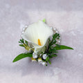 Cascade White Calla Lily Bridal Bouquet with Fern – Real Touch Green Tip Tropical Bridesmaid Bouquet,Beach Wedding Bouquet,Bridal Accessory