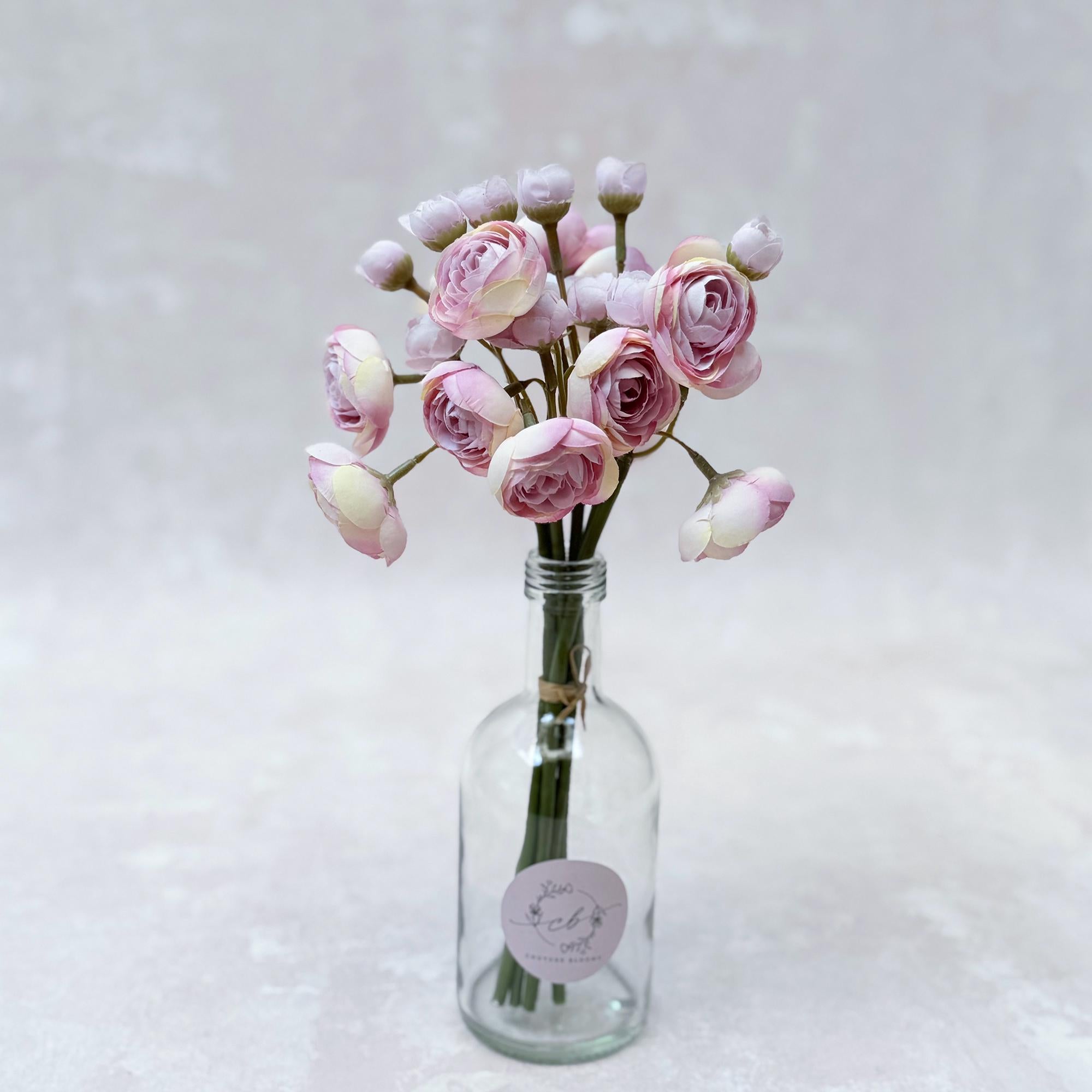 Lilac Rose Stems – Faux Flower Bundle Perfect For DIY Wedding Bouquet, Wreath Design, Silk Ranunculus Centerpiece, Crafts & Arrangements