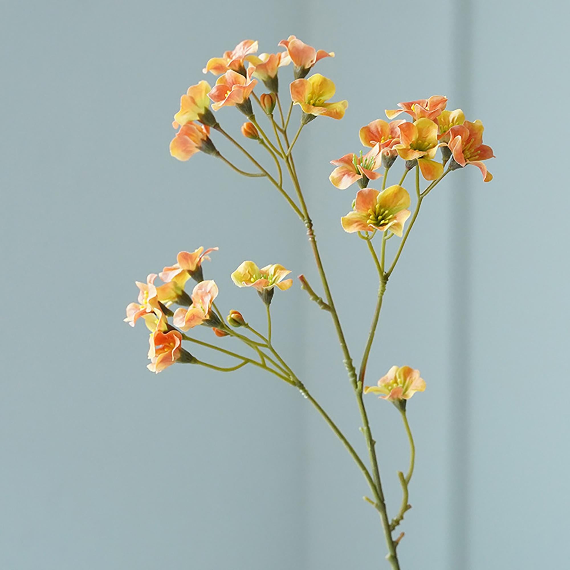 Faux Prairie Gentian Flower Stem, Mini Jasmine Wildflowers Stem for Wedding Bouquet, Flower Arrangements for Home Decor, Bridal Accessories