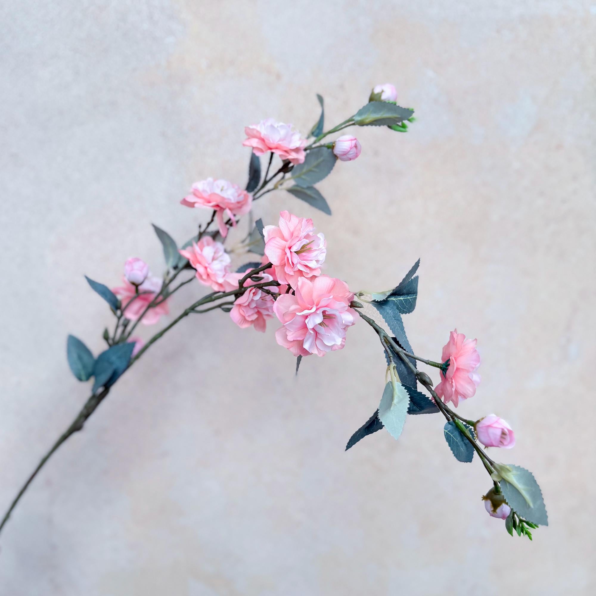Tall Camellia Branch – Pink Silk Rose Flower Stem – Long Faux Camellia for Home Decor, Window Display, DIY Arrangement,Wedding Arch Garland