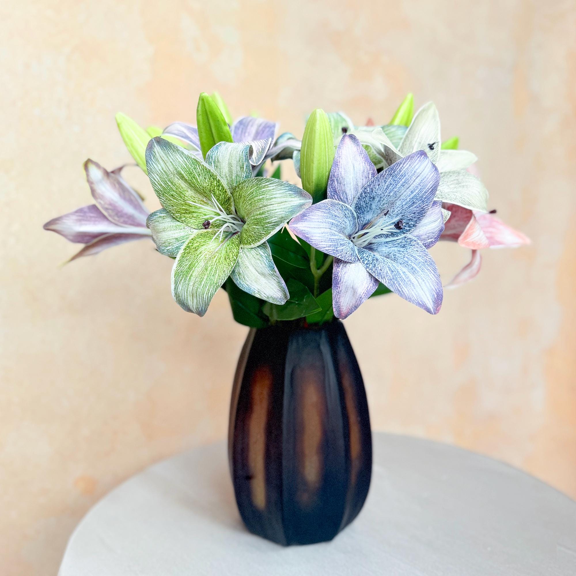 Cottagecore 3D Printed Lily Stem – Customizable Faux Floral Stem for Bridal Bouquet, Wildflower Bouquet, Rustic Home Decor, Color Palette