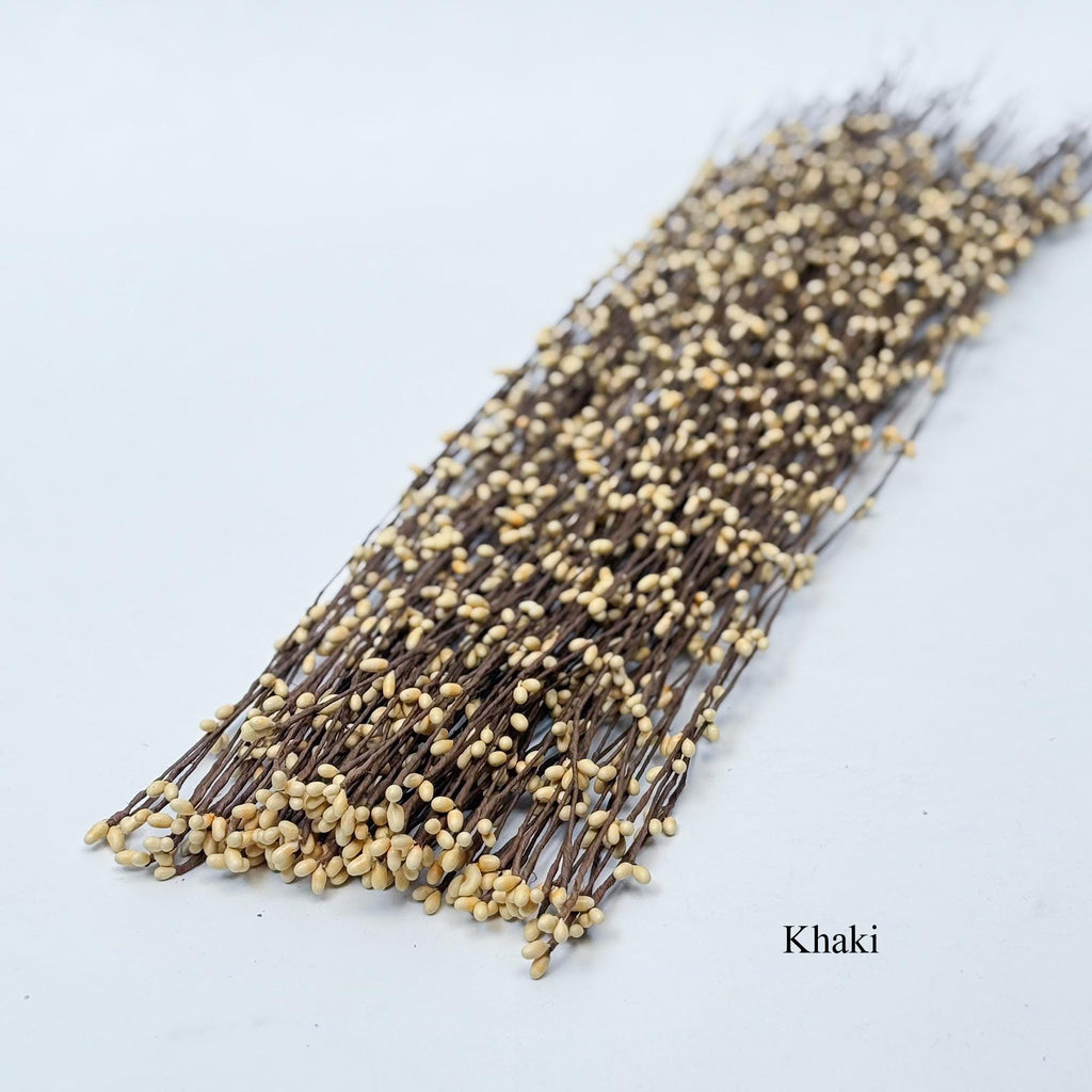 50pcs White Ivory Pip Berry Stems - 23.5'' Bendable Branches for DIY Home Decor, Rustic Wreath, Crown, Tiara,Card Making & Craft Accessories