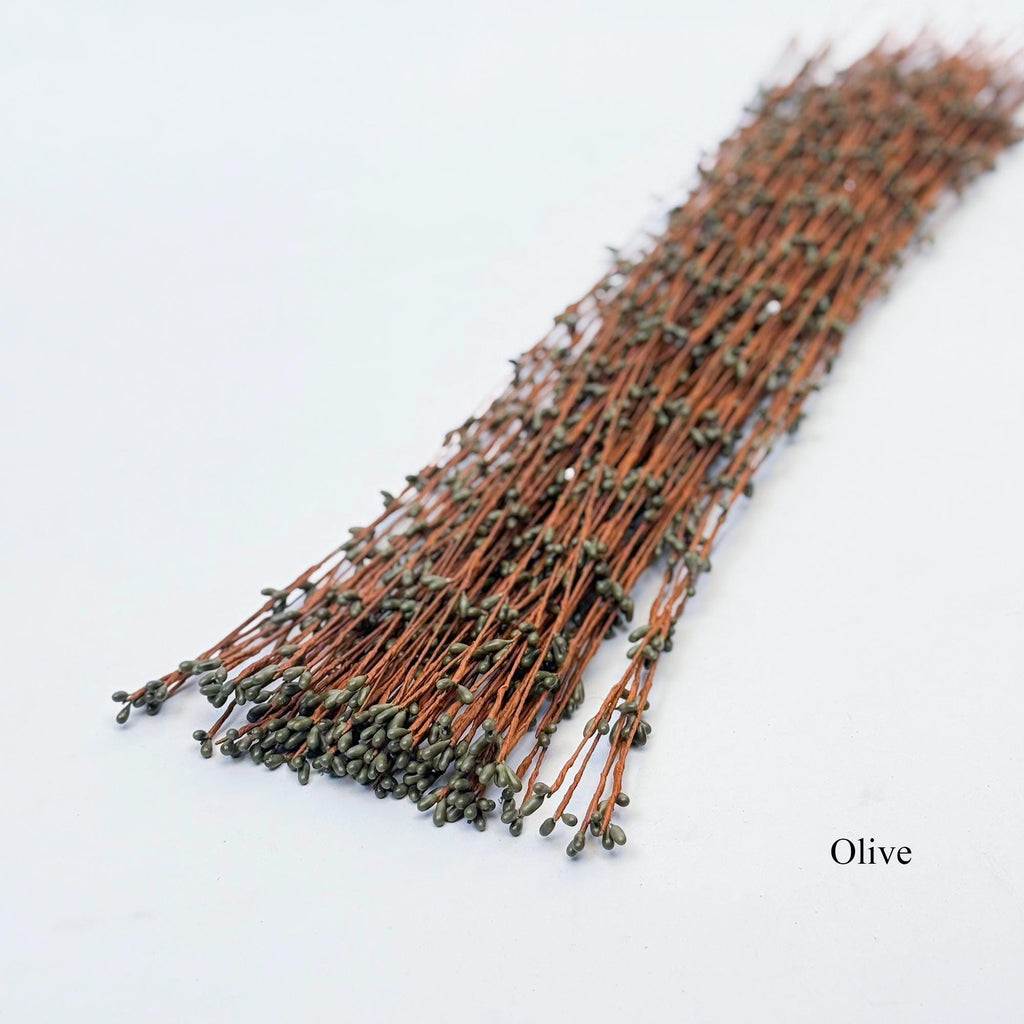 50pcs White Ivory Pip Berry Stems - 23.5'' Bendable Branches for DIY Home Decor, Rustic Wreath, Crown, Tiara,Card Making & Craft Accessories