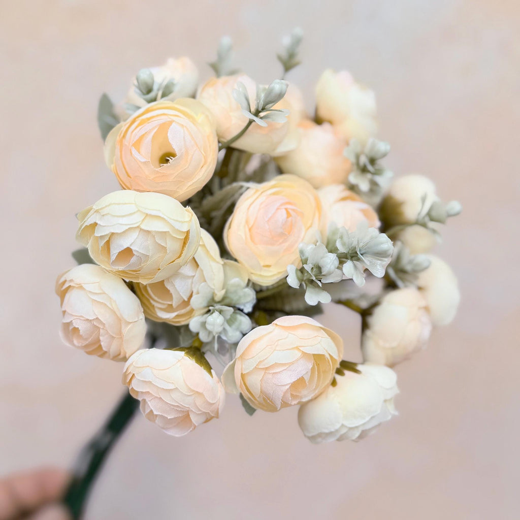 DIY Champagne Bridal Bouquet with Elegant Roses - Bridal accessories, Beach Wedding Bridesmaid Bouquet,Personalized Gift Ideas,Home Decor