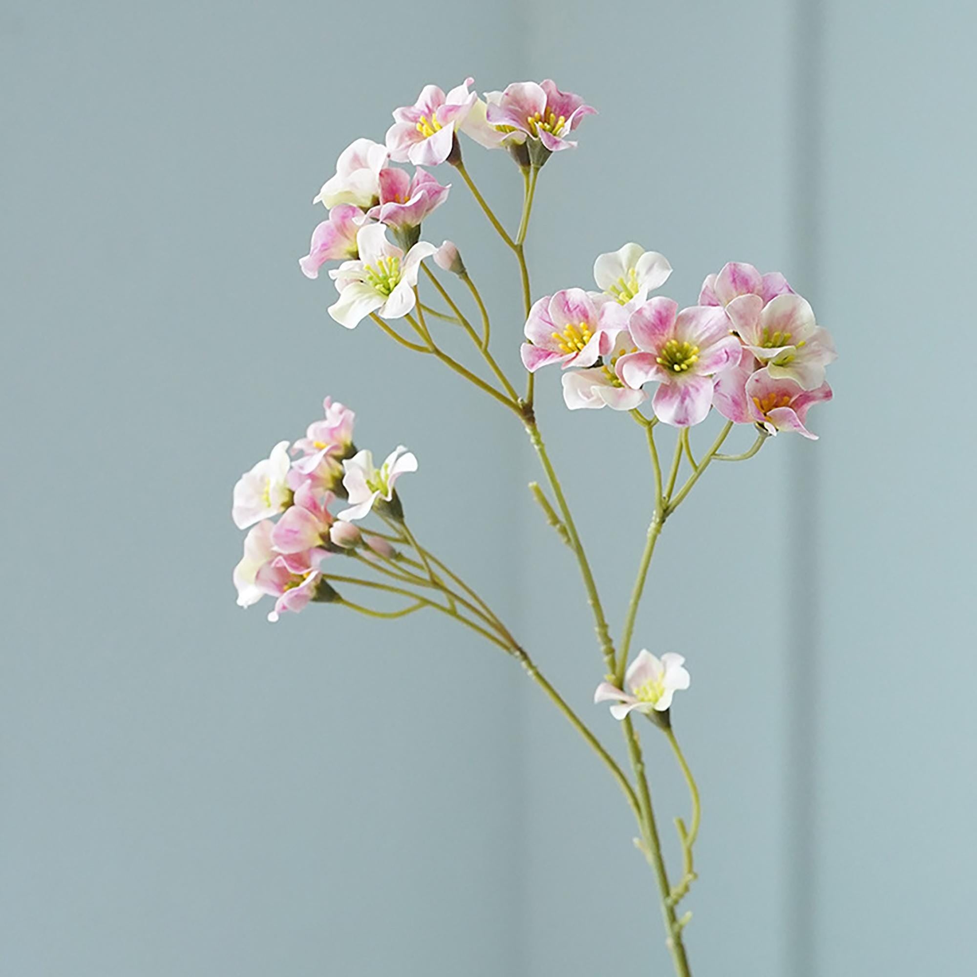 Faux Prairie Gentian Flower Stem, Mini Jasmine Wildflowers Stem for Wedding Bouquet, Flower Arrangements for Home Decor, Bridal Accessories