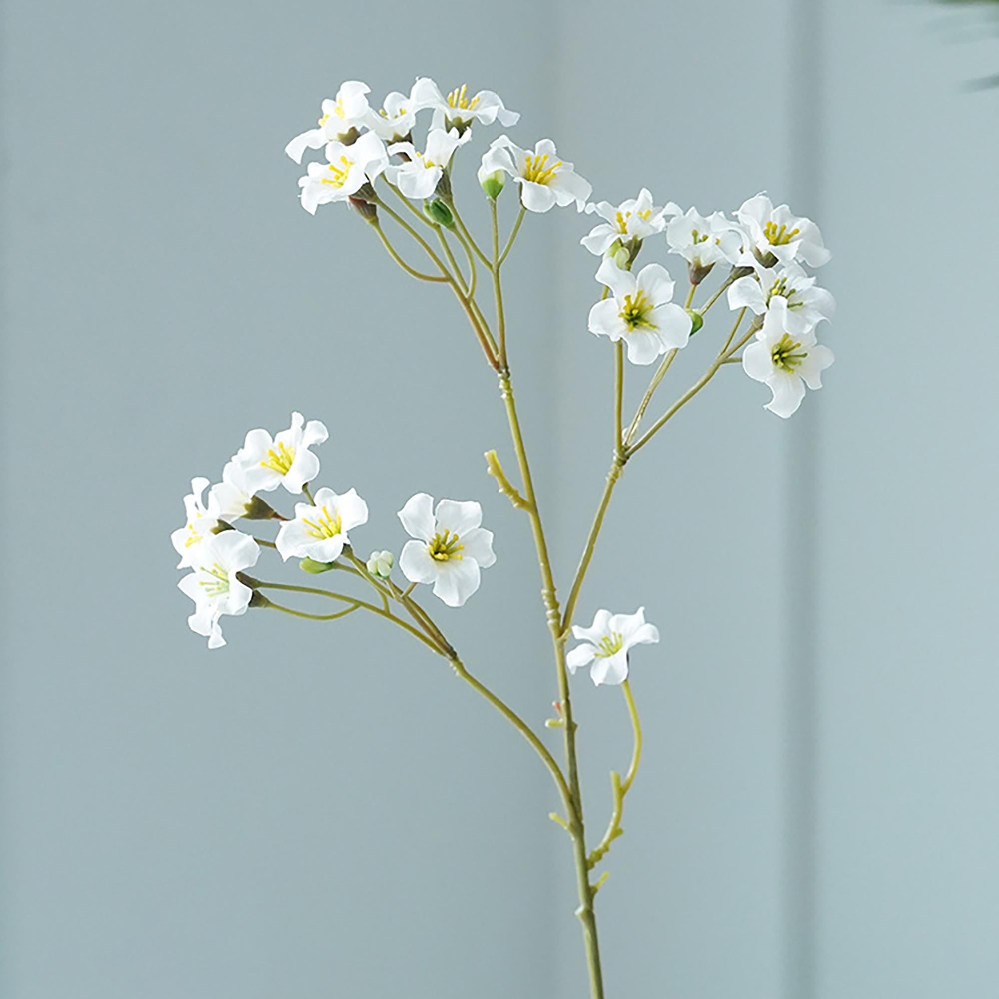 Faux Prairie Gentian Flower Stem, Mini Jasmine Wildflowers Stem for Wedding Bouquet, Flower Arrangements for Home Decor, Bridal Accessories