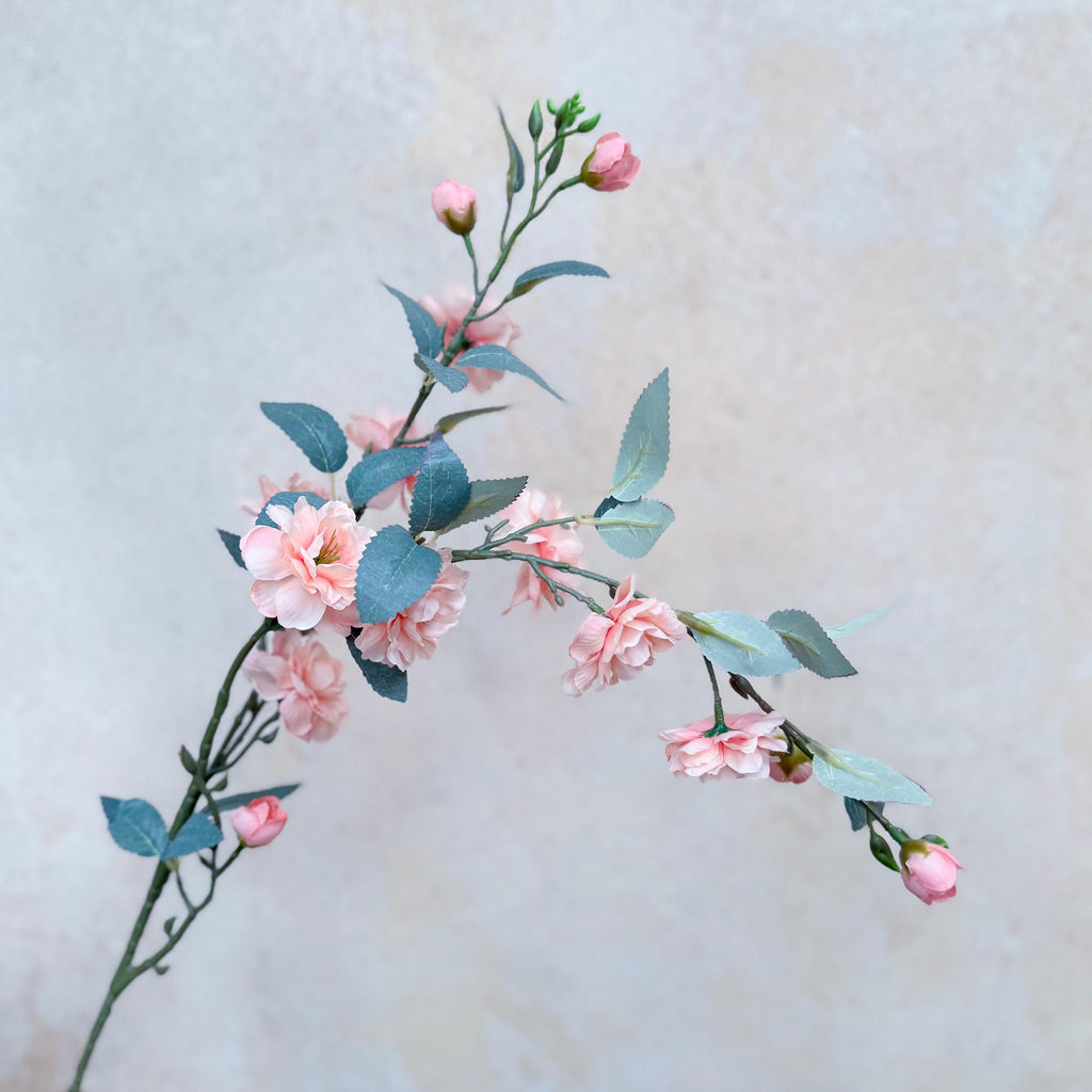 Tall Camellia Branch – Pink Silk Rose Flower Stem – Long Faux Camellia for Home Decor, Window Display, DIY Arrangement,Wedding Arch Garland
