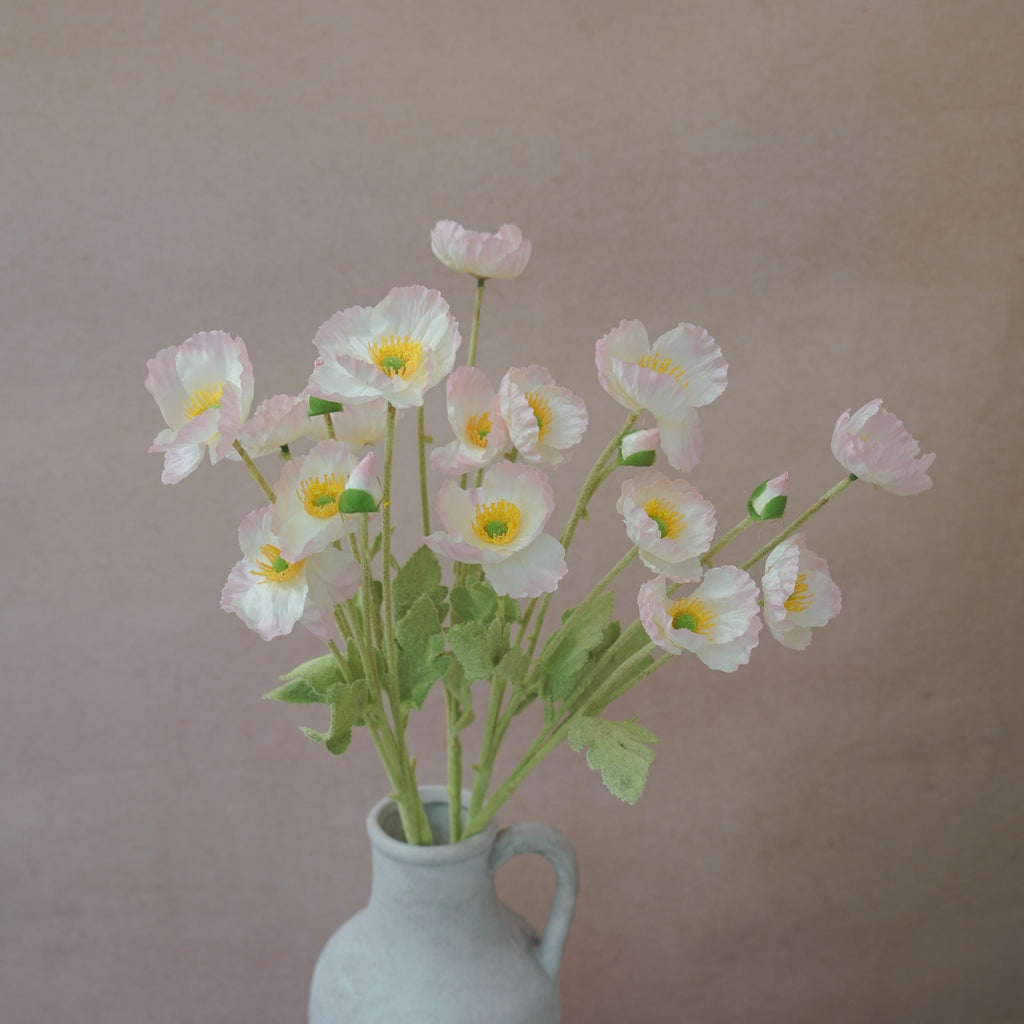 23.6'' Light Lilac Faux Poppy Flower - Silk Poppy Flower Stem for Vase, DIY Floral Arrangement, Wedding Centerpiece, Home Decor,Gift For Her