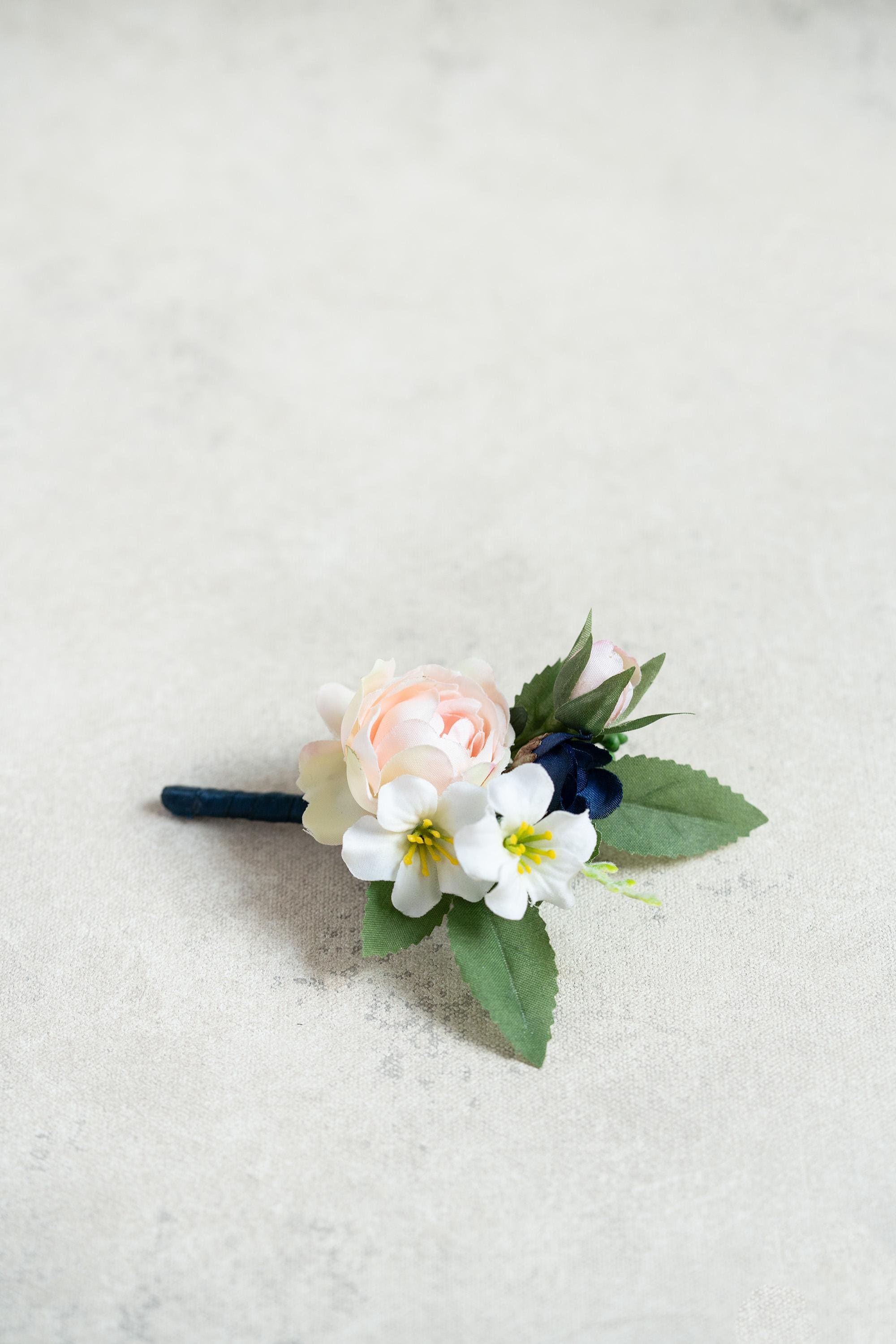 Rustic Champagne Pink Rose Pearl Bracelet - Navy Wrist Corsage Gift For Her Military Wedding, Mom, Bridesmaid Gift, Prom, Bridal Accessories