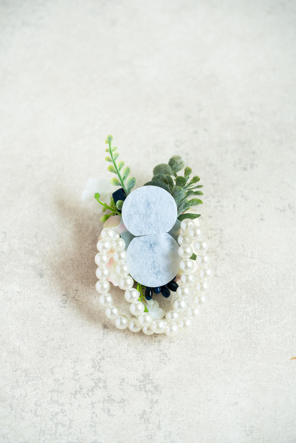 Rustic Champagne Pink Rose Pearl Bracelet - Navy Wrist Corsage Gift For Her Military Wedding, Mom, Bridesmaid Gift, Prom, Bridal Accessories
