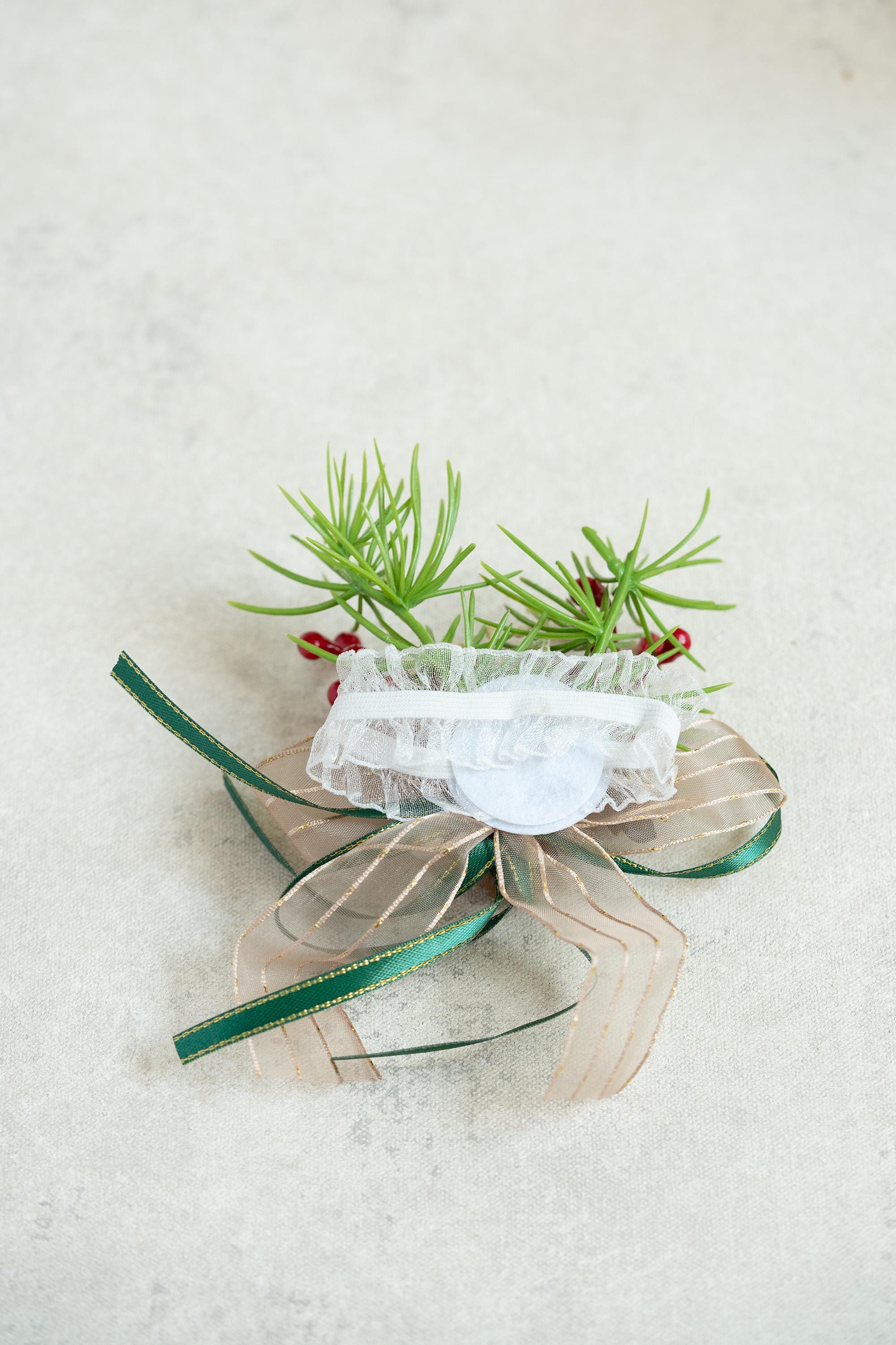 Classic Christmas Corsage - Christmas Corsage Gift, Baby Shower Corsage, Magnolia Corsage For Christmas Party, Event, Bridal Accessories
