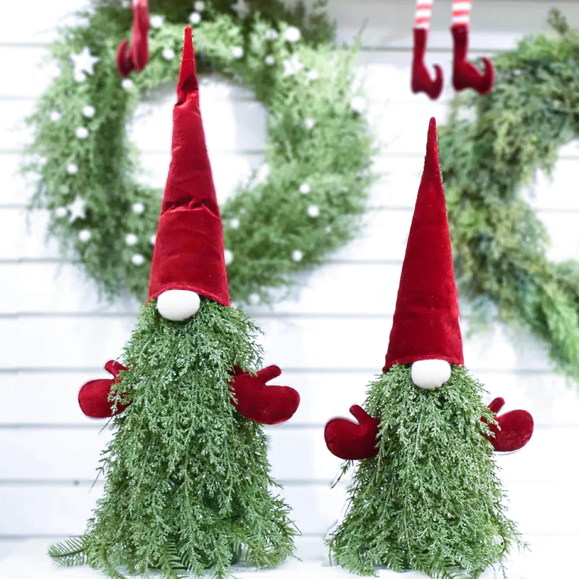 Creative Santa Claus Gnome Ornaments – Glitter Pine Branch Props Christmas Decorations, Festive Tree Ornaments & Gift Idea For Home Decor