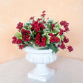 Red Holly Berry Branch — 8.6" Artificial Short Poinsettia Christmas Stems, Holiday Centerpieces, Christmas Tree Ornaments & Garden Décor