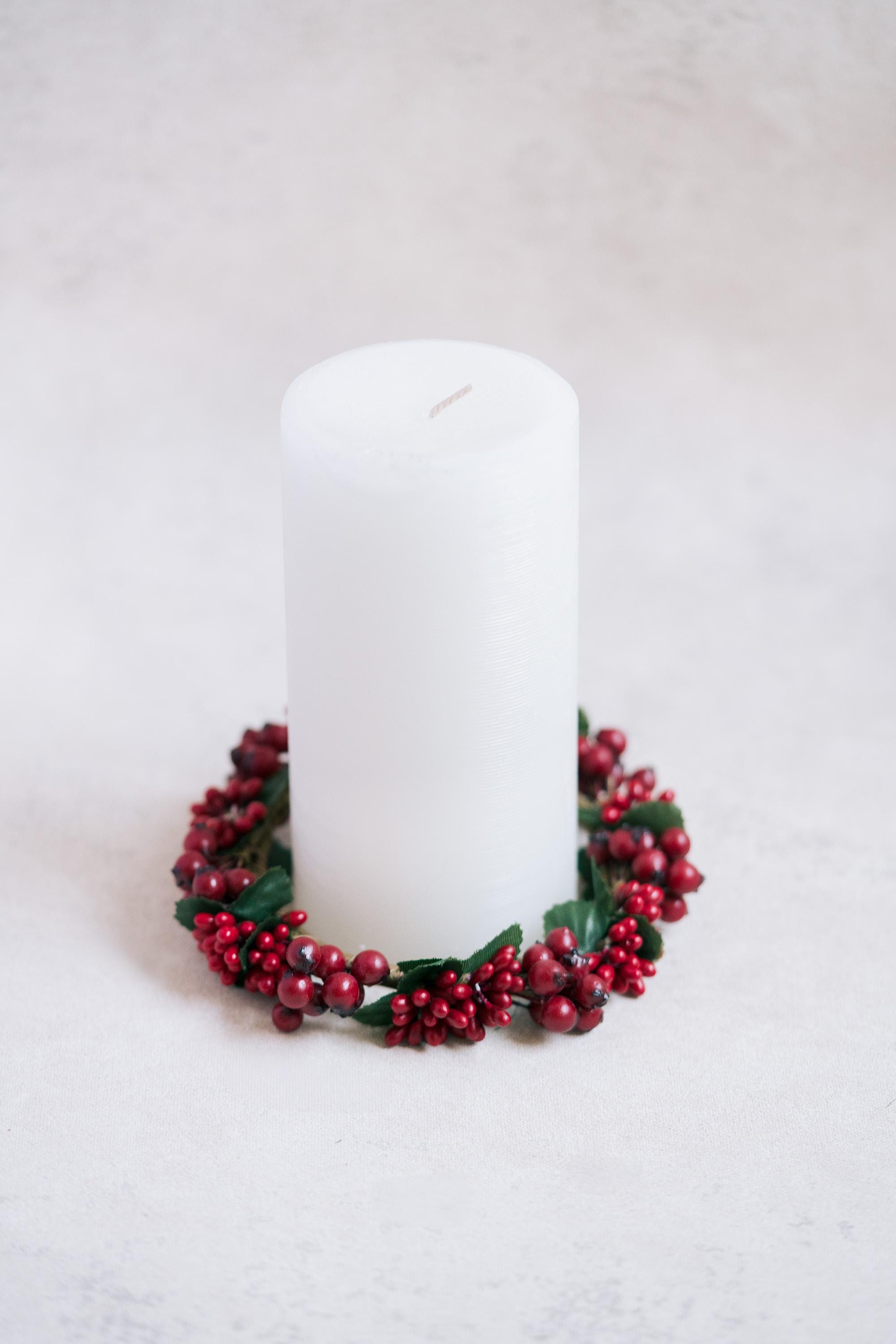Pip Berry Christmas Candle Ring - Pip Berry Candle Holder, Candle Holder Ring Gift, Christmas Ring Gift For Her Home Decor, Table Runner