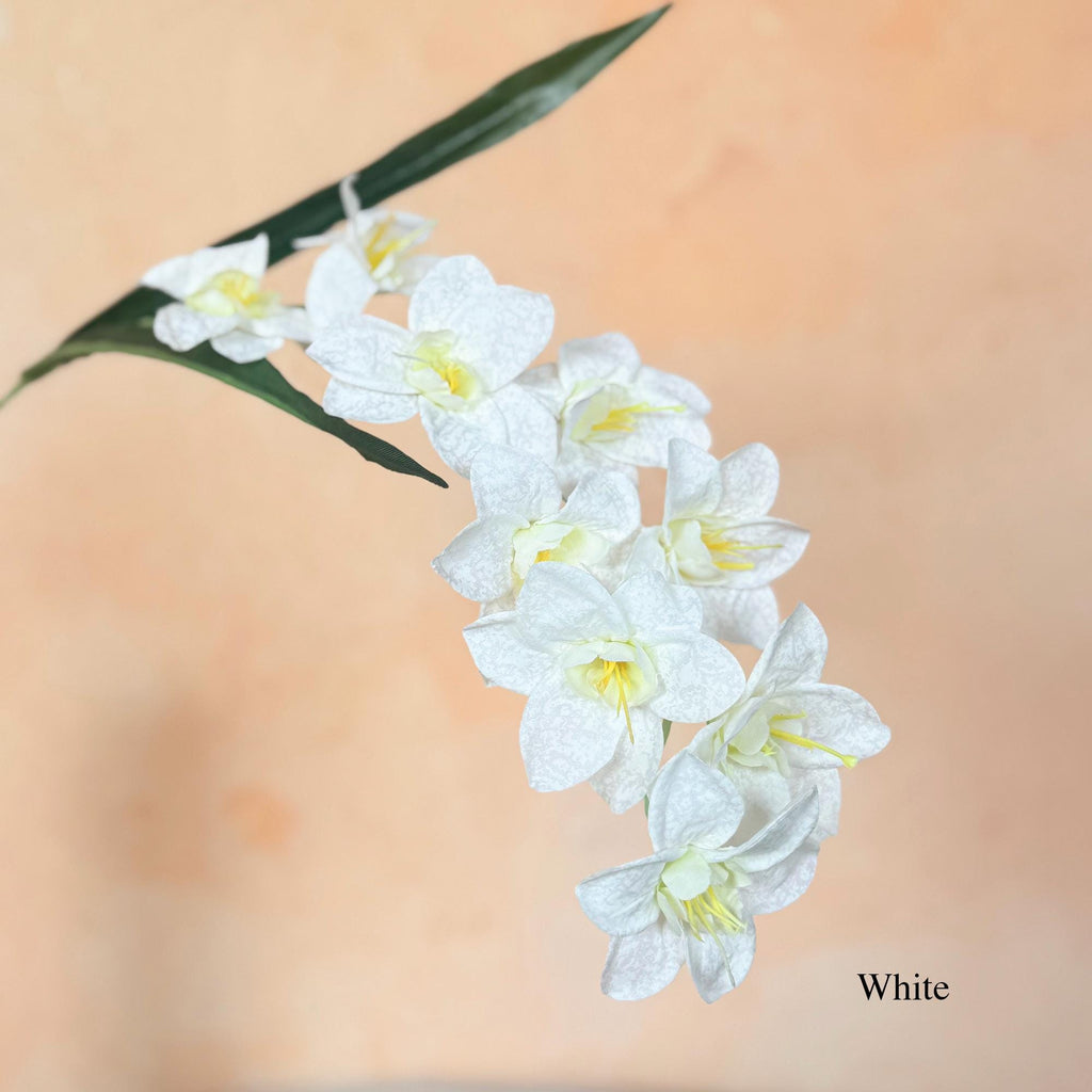 Long Stem Silk Freesia Flowers — 23.6" Real Touch Freesia for Wedding Bouquets, Table Arrangements, Home Decor, and Christmas Ornaments