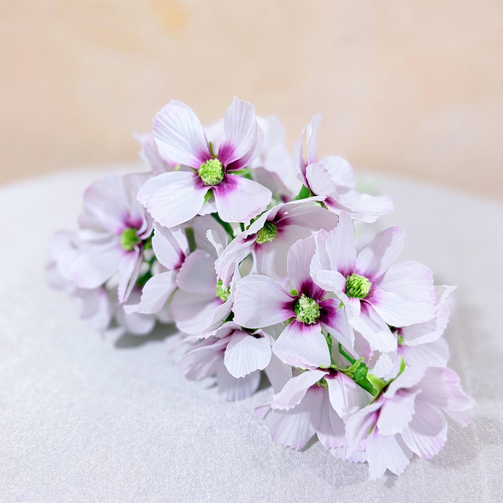 Short Stem Cosmos Faux Flowers - 11.8'' Silk Cosmos Branch, DIY Florals, Centerpiece flower, Home Decor/Wedding Design Flowers/Gift For Mom