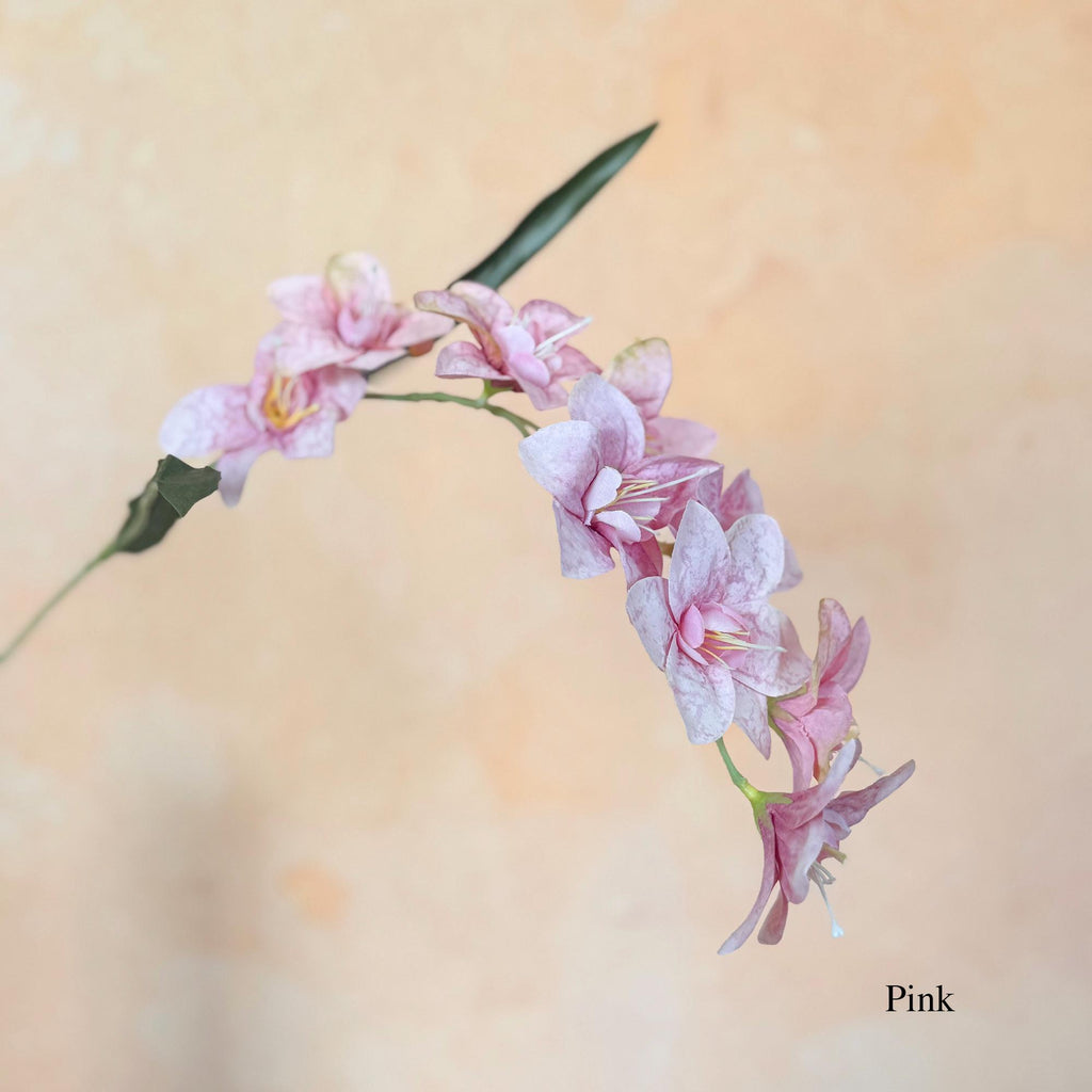 Long Stem Silk Freesia Flowers — 23.6" Real Touch Freesia for Wedding Bouquets, Table Arrangements, Home Decor, and Christmas Ornaments