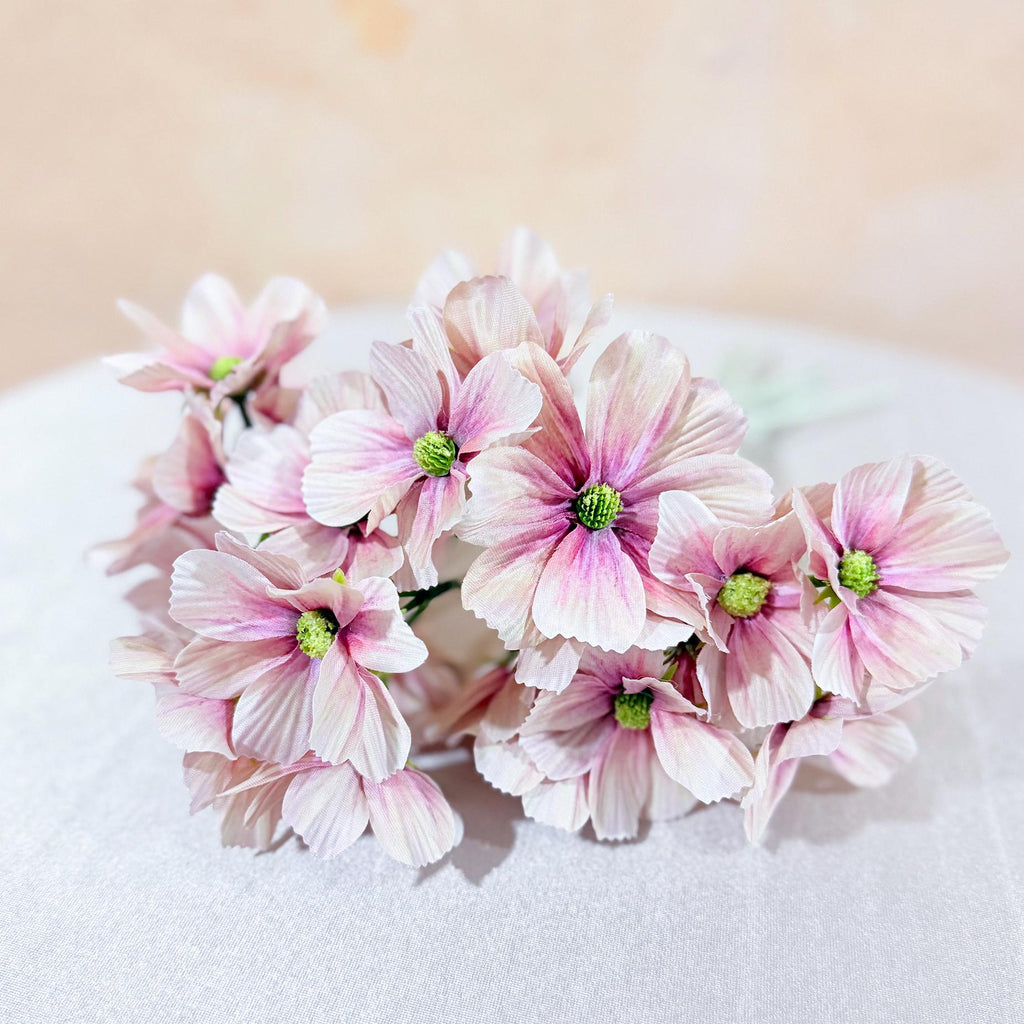 Short Stem Cosmos Faux Flowers - 11.8'' Silk Cosmos Branch, DIY Florals, Centerpiece flower, Home Decor/Wedding Design Flowers/Gift For Mom