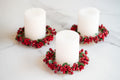 Pip Berry Christmas Candle Ring - Pip Berry Candle Holder, Candle Holder Ring Gift, Christmas Ring Gift For Her Home Decor, Table Runner