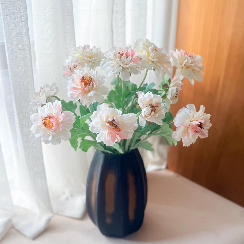 23'' Sweet Pink Peony Silk Flowers for Spring Centerpieces, Realistic 3-Bloom Faux Stem, Bridal Bouquet, Easter Décor&Floral Mantel Styling