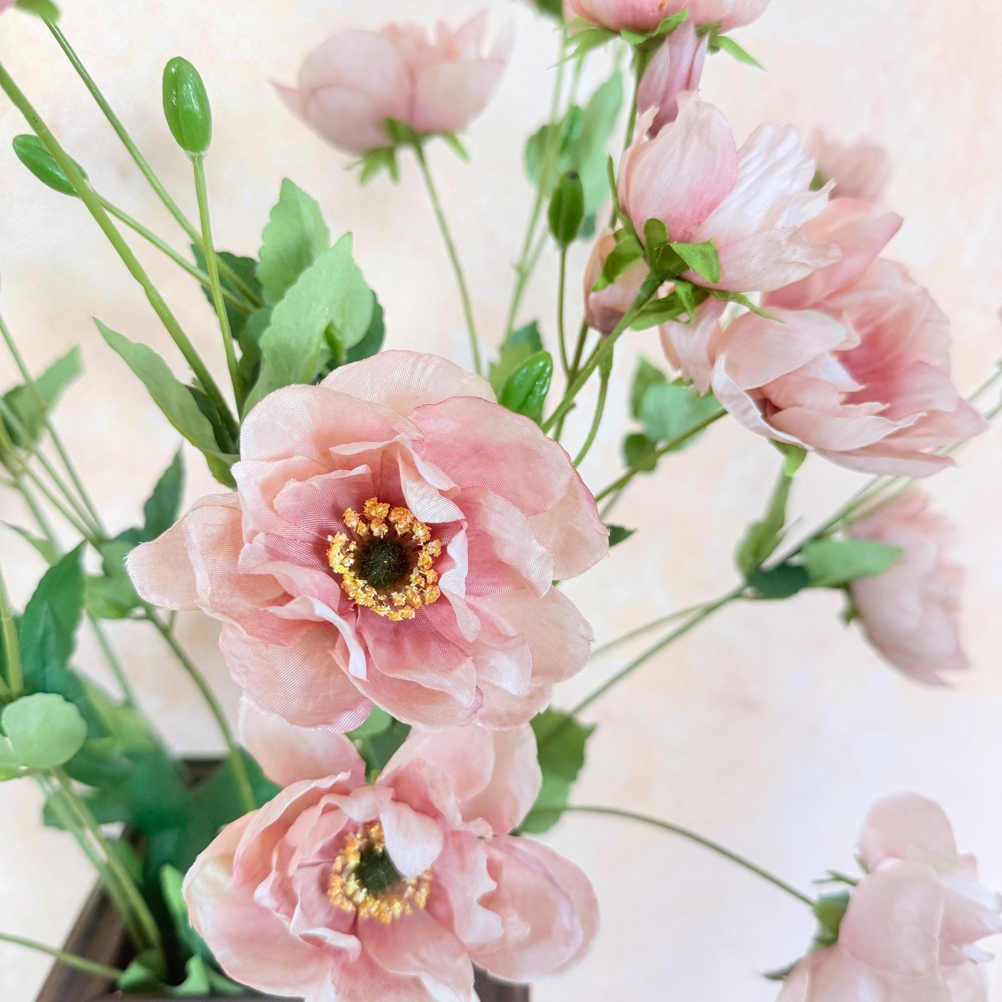 37" Long Stem Dusty Pink Peony, Faux Silk Fragrant-Look Real-Touch Peony Stem for Garden Wedding Arrangements, Home Décor & Event Styling