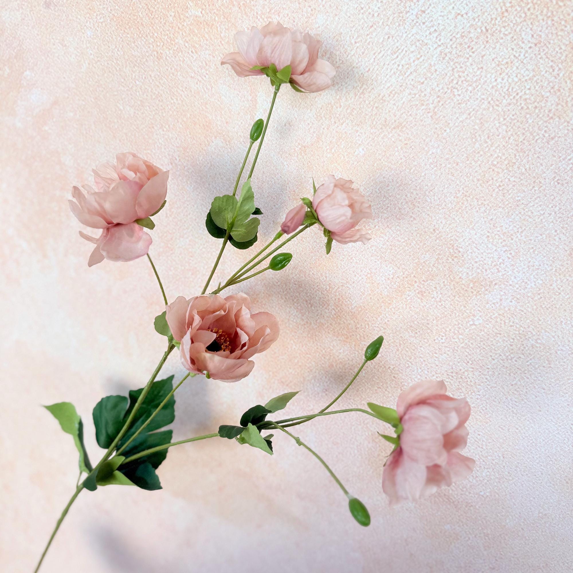 37" Long Stem Dusty Pink Peony, Faux Silk Fragrant-Look Real-Touch Peony Stem for Garden Wedding Arrangements, Home Décor & Event Styling