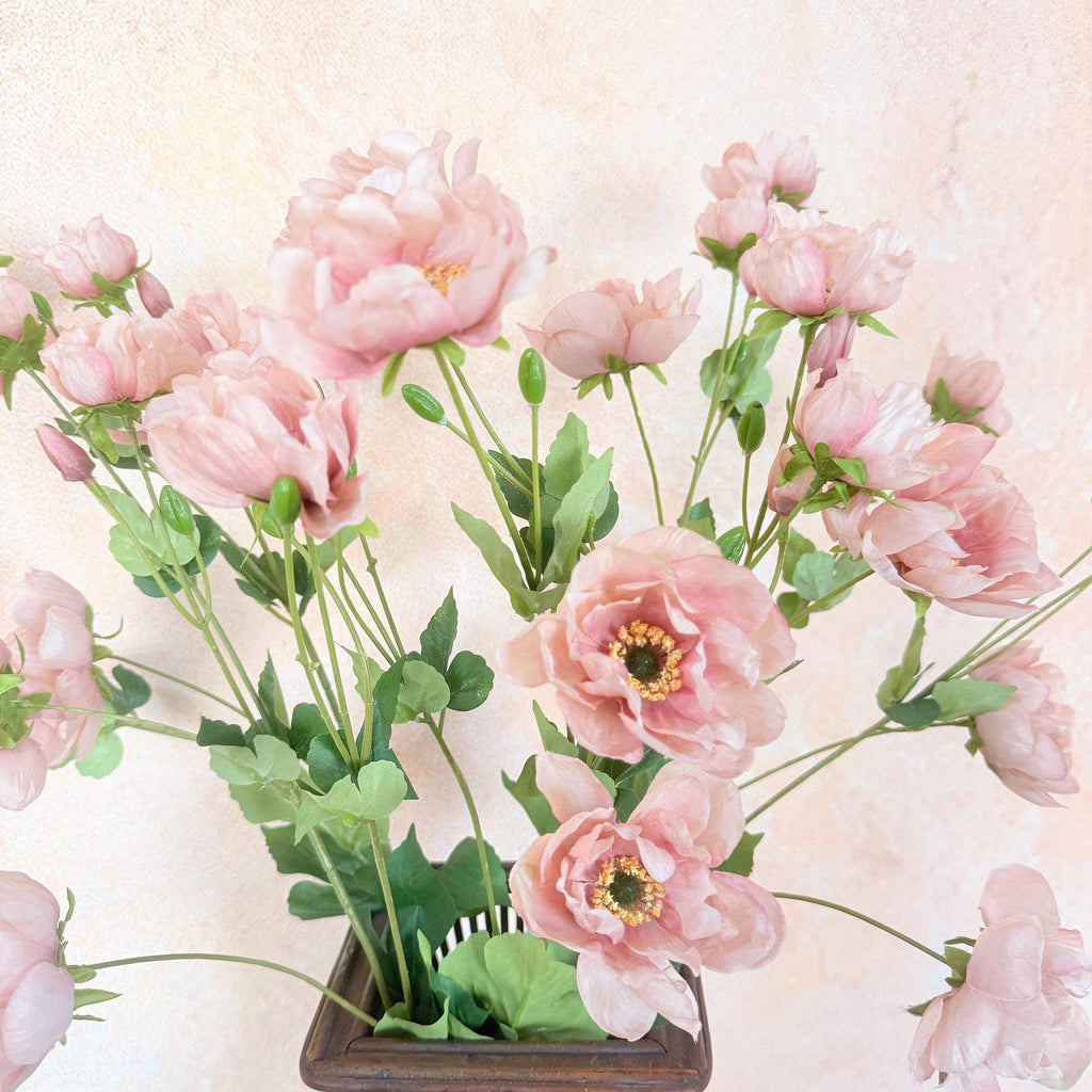 37" Long Stem Dusty Pink Peony, Faux Silk Fragrant-Look Real-Touch Peony Stem for Garden Wedding Arrangements, Home Décor & Event Styling