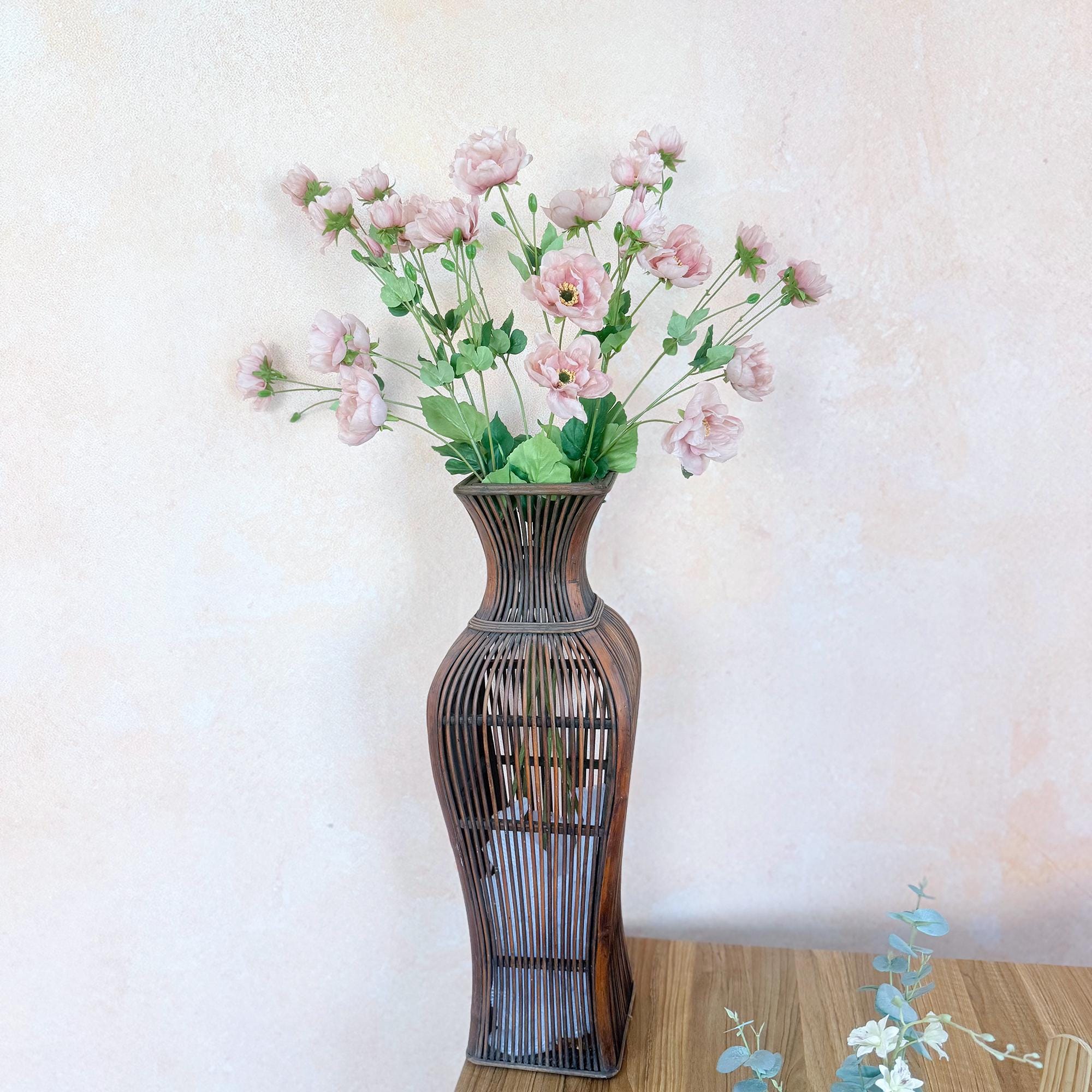 37" Long Stem Dusty Pink Peony, Faux Silk Fragrant-Look Real-Touch Peony Stem for Garden Wedding Arrangements, Home Décor & Event Styling
