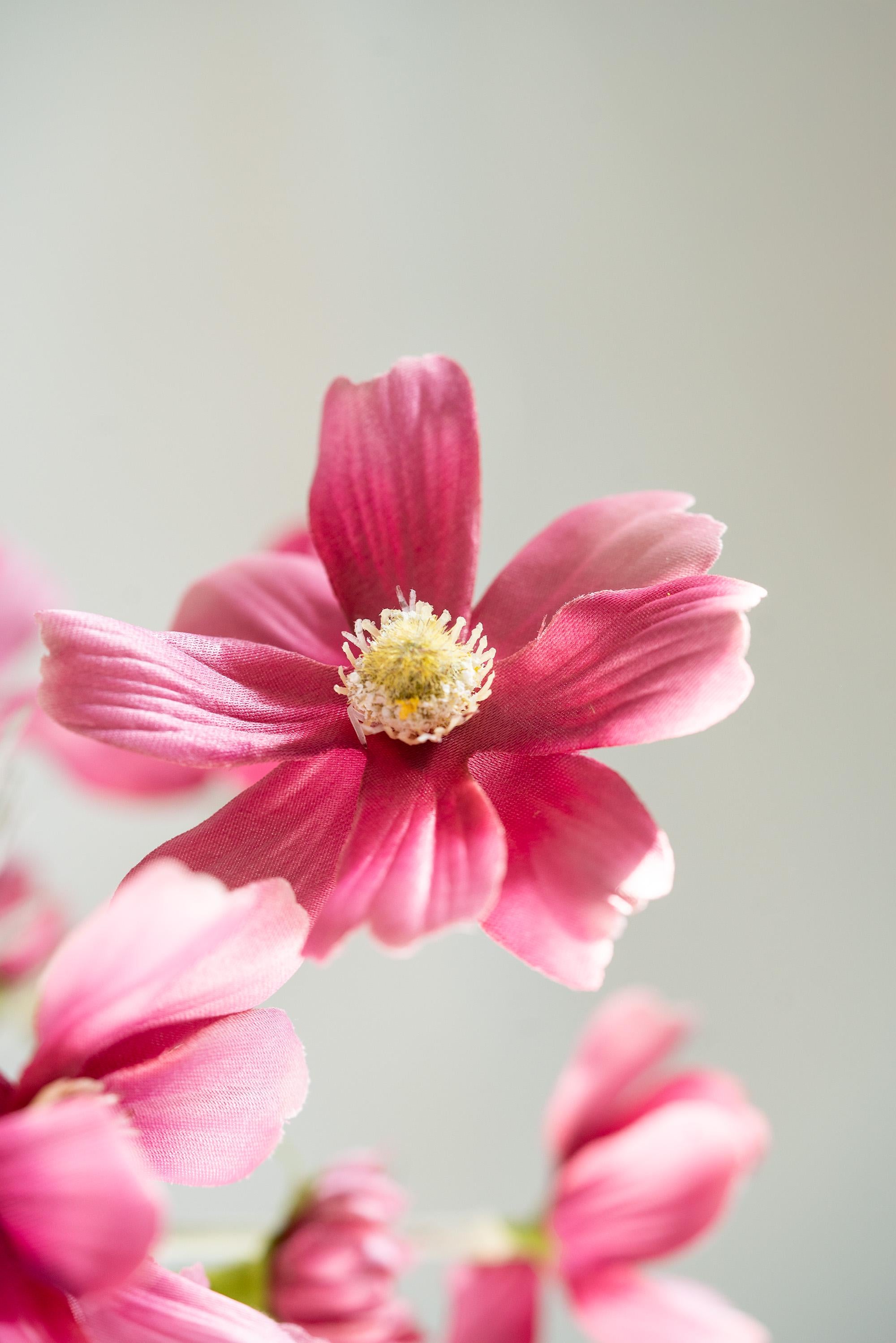 23.6" Purple Red Faux Cosmos Flowers – Long Stem Cosmos Bouquet Flowers for Home Décor, Wedding Arrangements & Table Centerpieces
