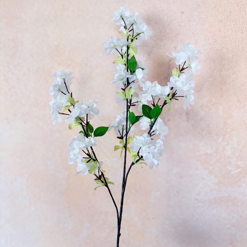 25" Spring Faux Light Pink Sakura Branch, Realistic Cherry Blossom Stems for Wedding Decor, Home Styling, Event Arrangements