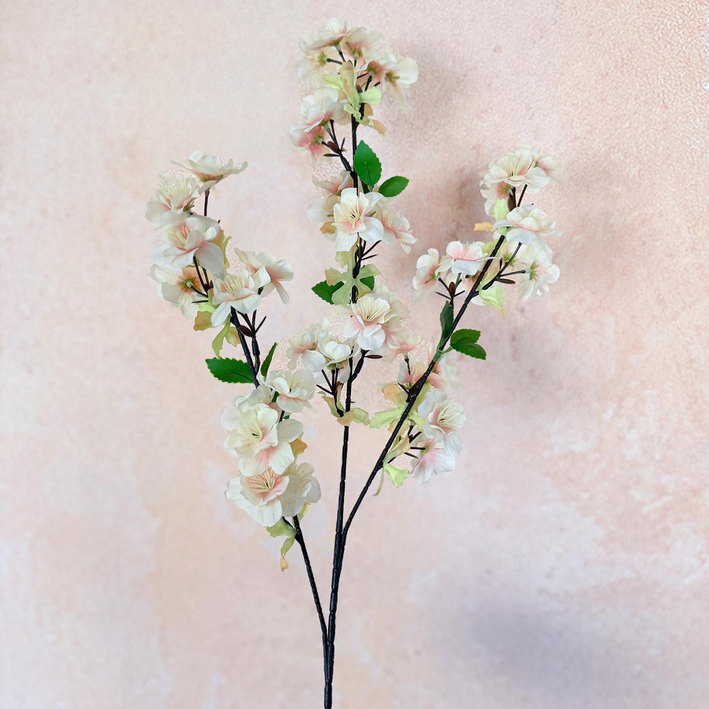25" Spring Faux Light Pink Sakura Branch, Realistic Cherry Blossom Stems for Wedding Decor, Home Styling, Event Arrangements