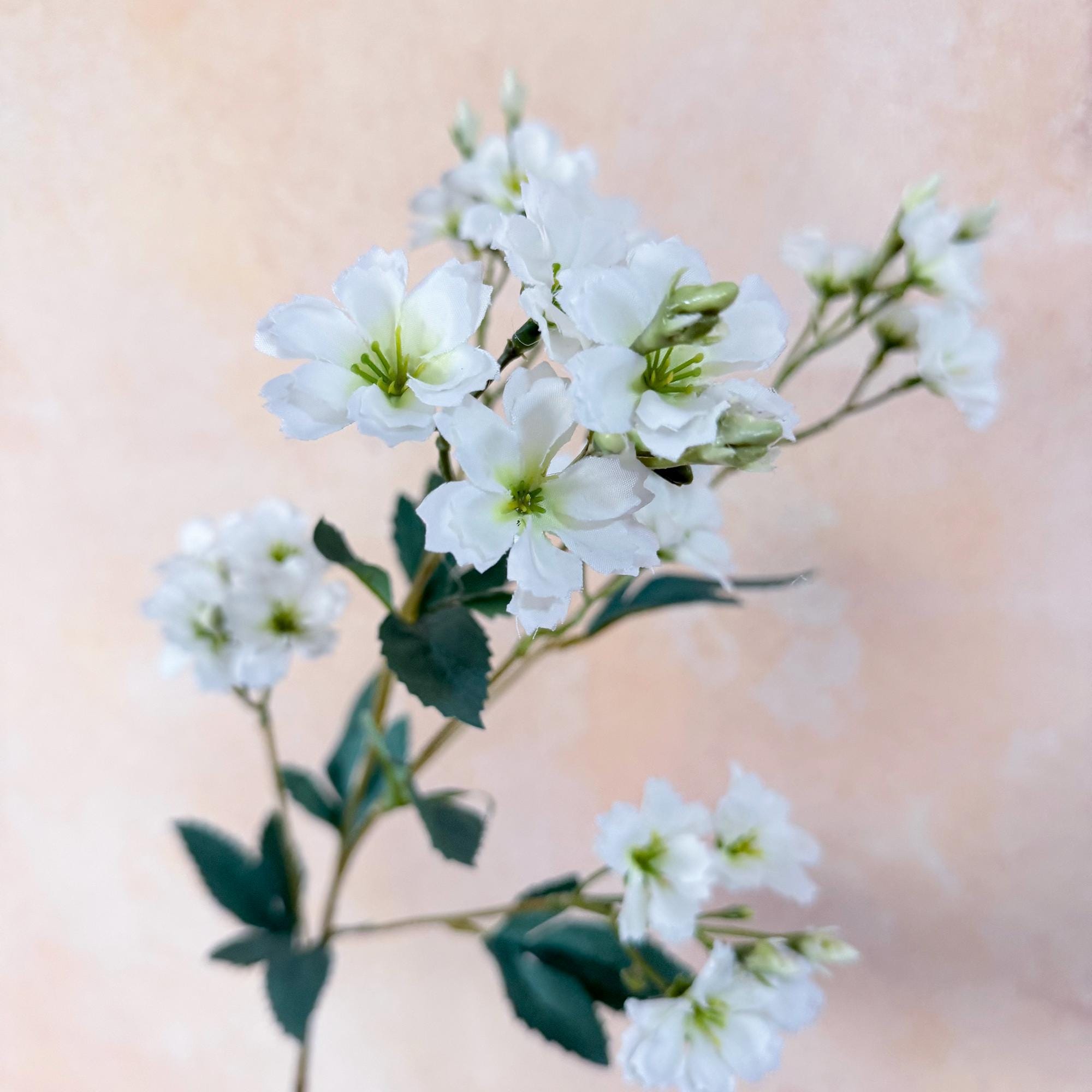 32" Faux White Blue Star Flower Stem, Tweedia Caerulea Boho Wedding Bouquet Filler, Farmhouse Home Decor, Graduation Gift, Mother's Day Gift