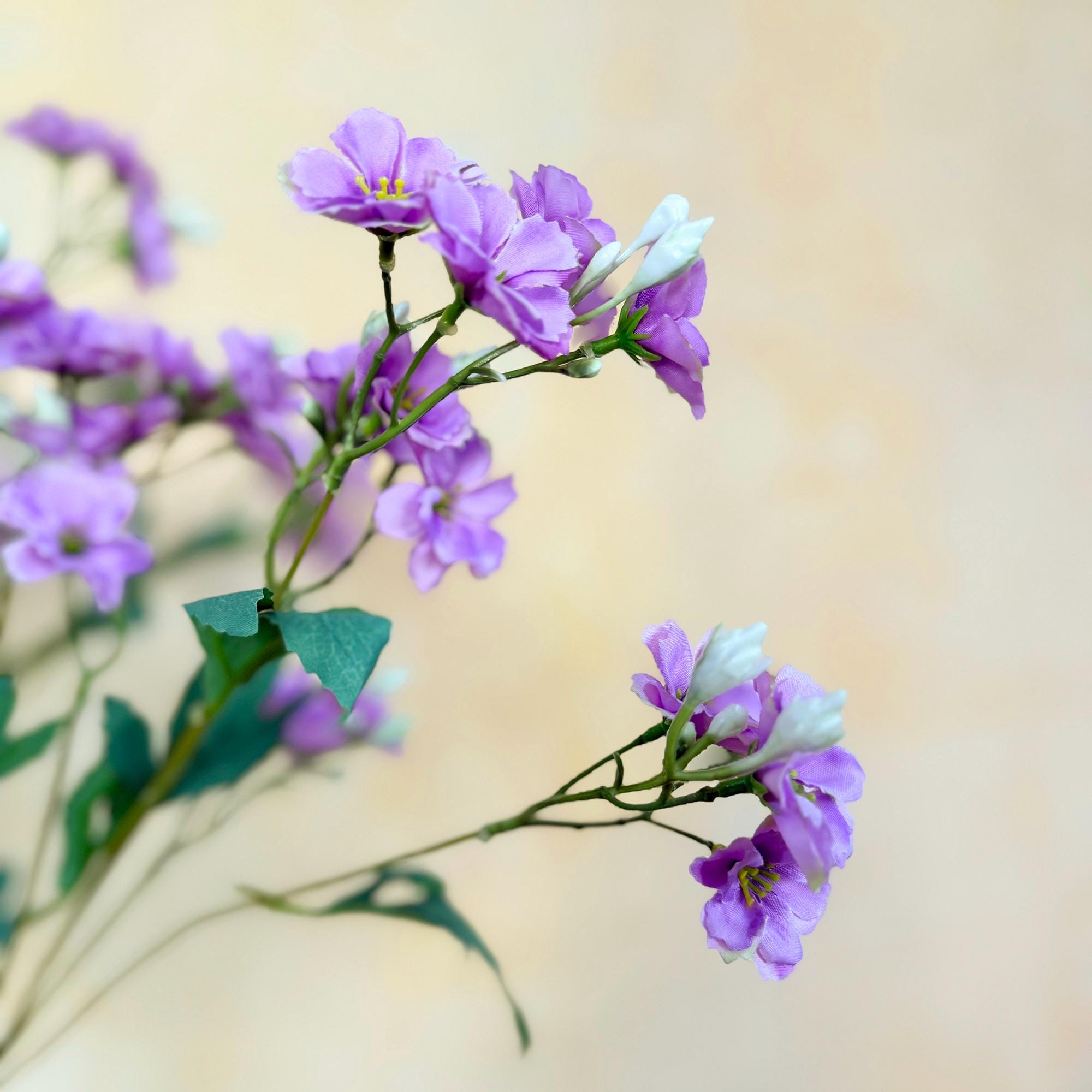 32" Lavender Blue Star Flower Stem, Tweedia Caerulea Wedding Bouquet, Farmhouse Decor, Patriotic Living Room Vase decor, Mother's Day Gift