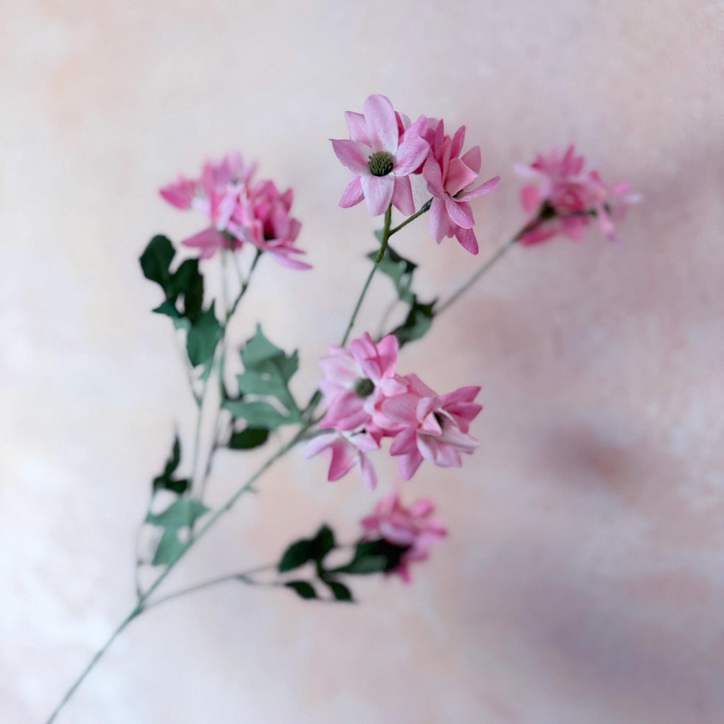29'' Long Spring Pink Bubble Jasmine Faux Stems, Spring Garden Wedding, Minimal Wildflower Bouquet, Sweet French Romantic Wedding Decor