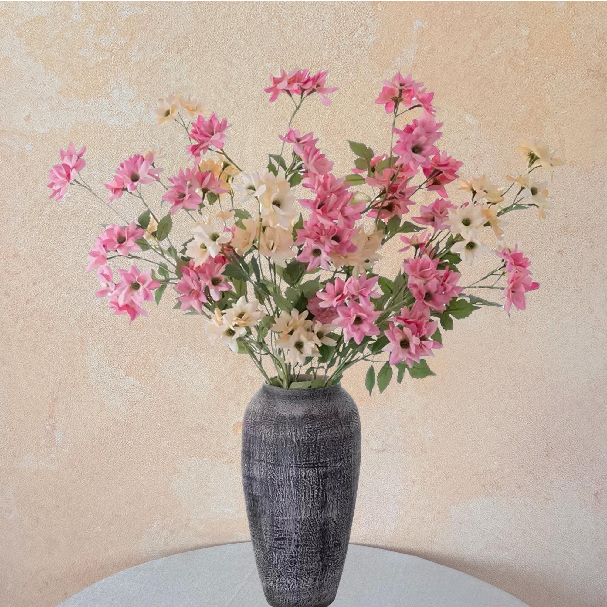 29'' Long Spring Pink Bubble Jasmine Faux Stems, Spring Garden Wedding, Minimal Wildflower Bouquet, Sweet French Romantic Wedding Decor