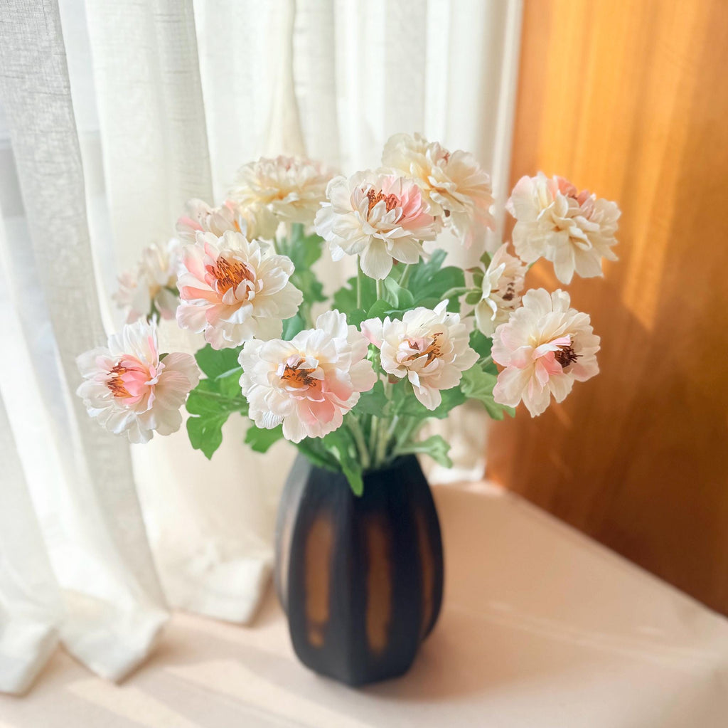 23'' Sweet Pink Peony Silk Flowers for Spring Centerpieces, Realistic 3-Bloom Faux Stem, Bridal Bouquet, Easter Décor&Floral Mantel Styling
